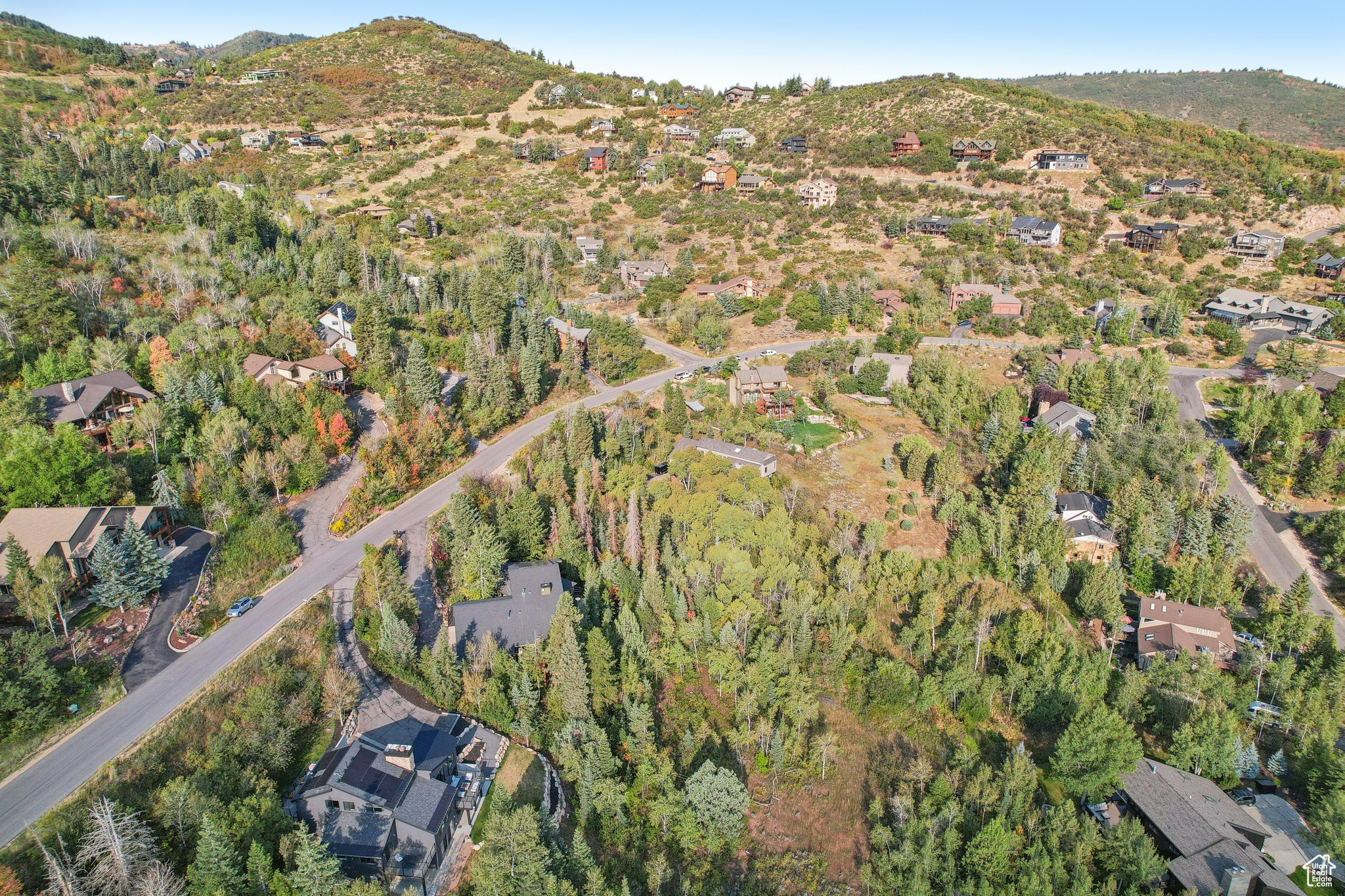 Bird's eye view featuring a mountain view