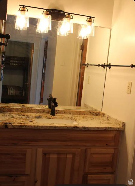 Bathroom featuring vanity