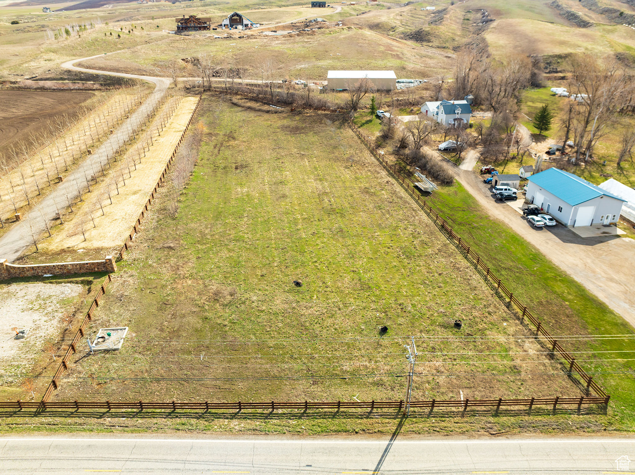 Bird's eye view with a rural view