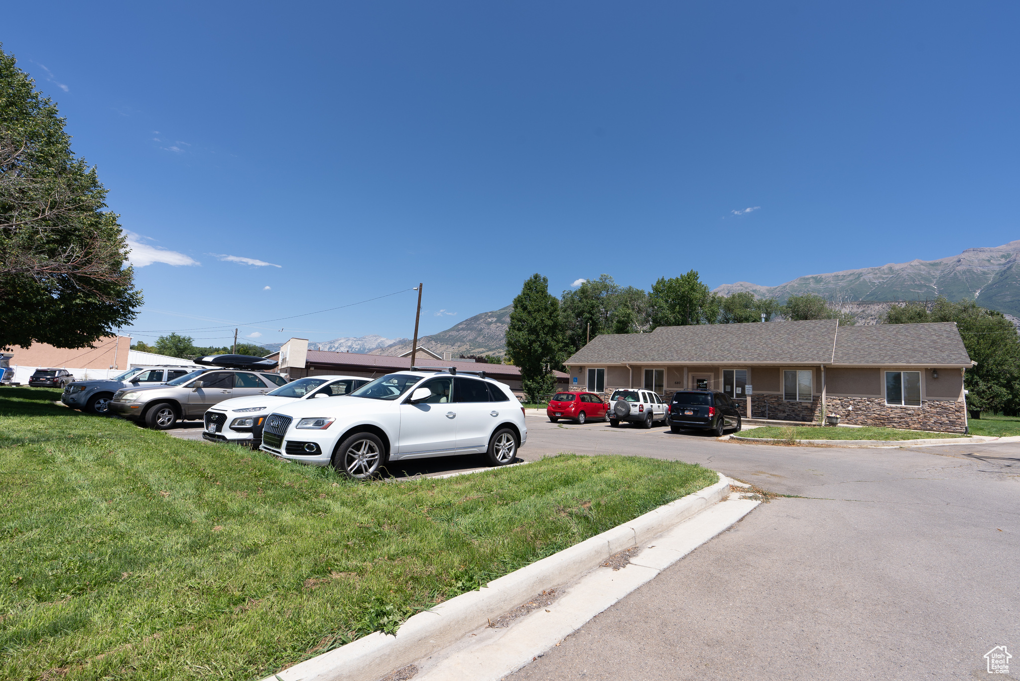 Parking and front view of Office building