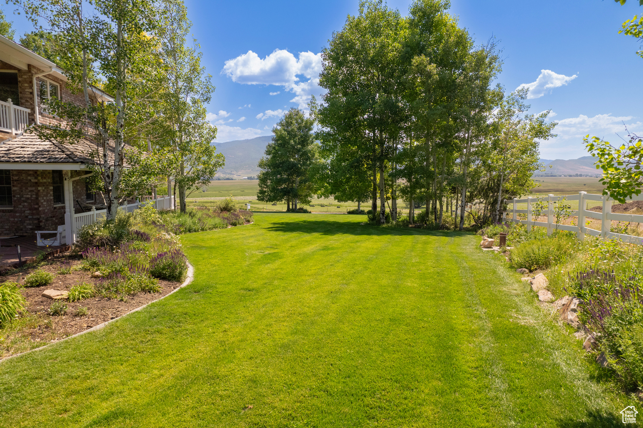 View of yard with a mountain view and a rural view