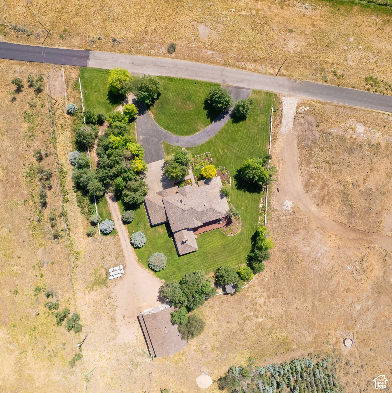 Birds eye view of property