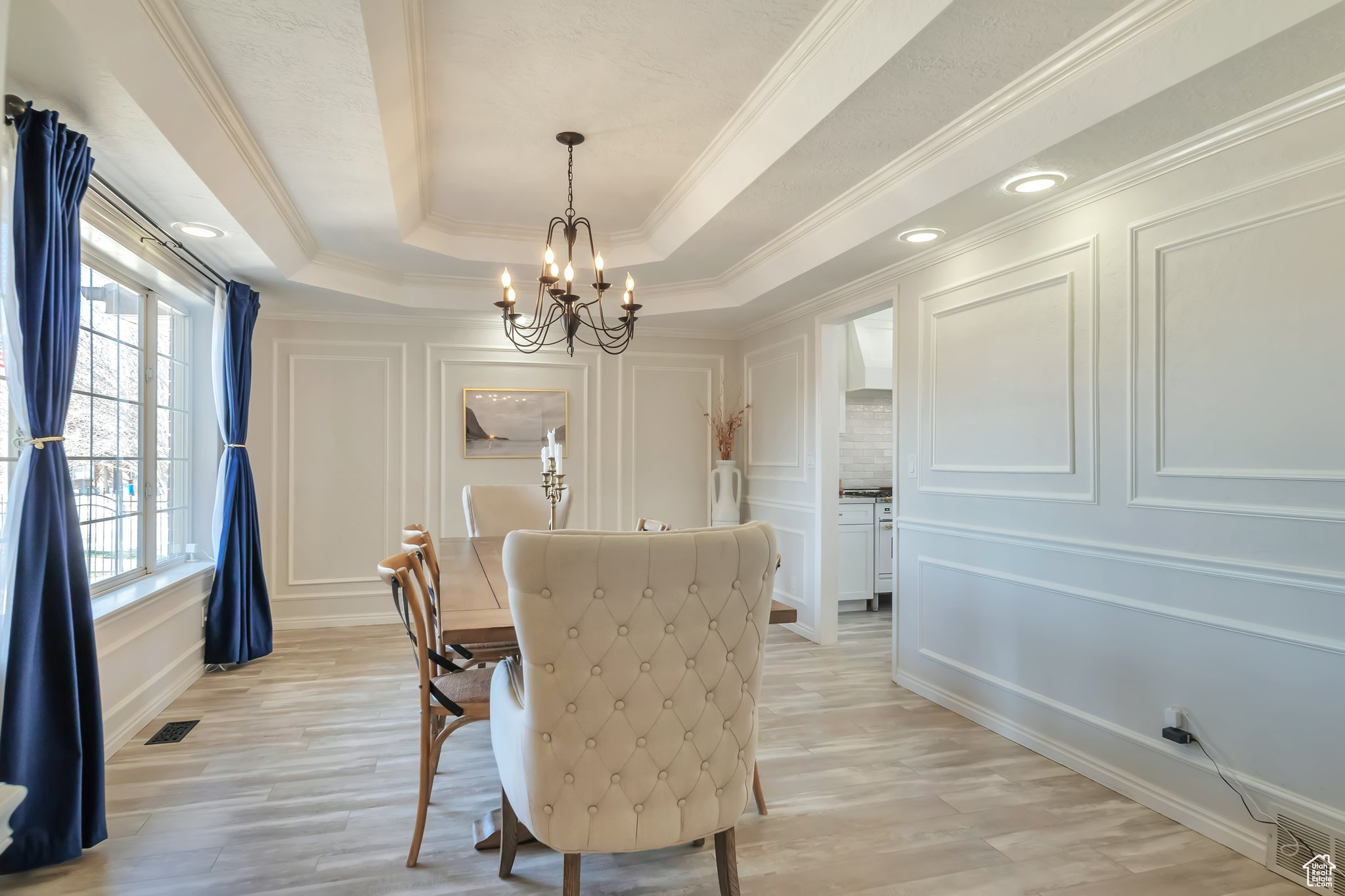 Formal Dining w/ coffered ceiling