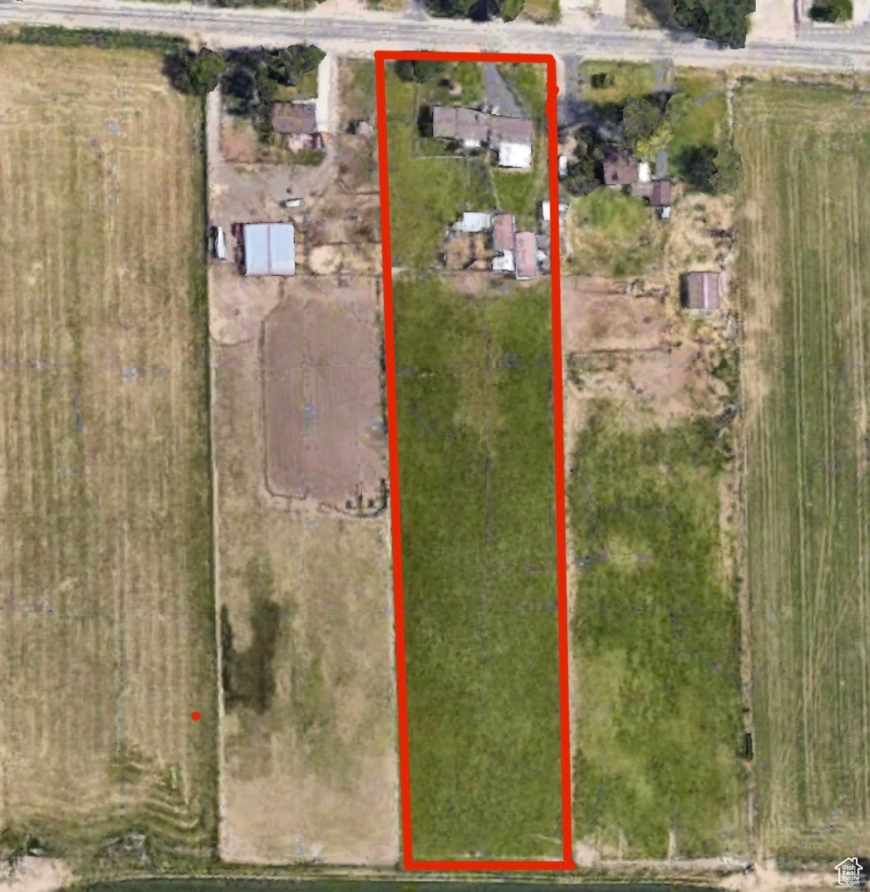 Satellite view of home, outbuidlings, and all 3.5 acres.