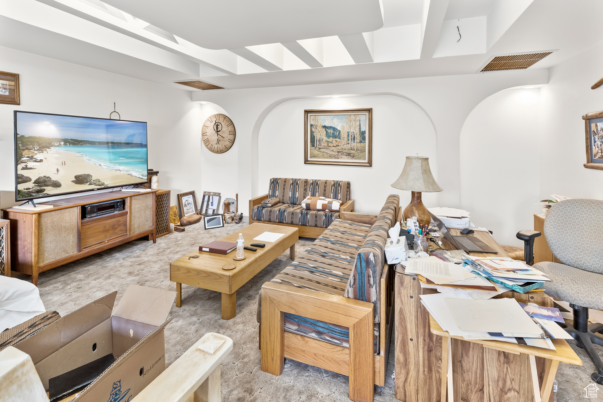 View of carpeted living room