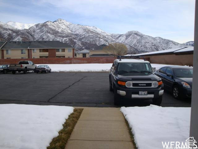 View of street with a mountain view