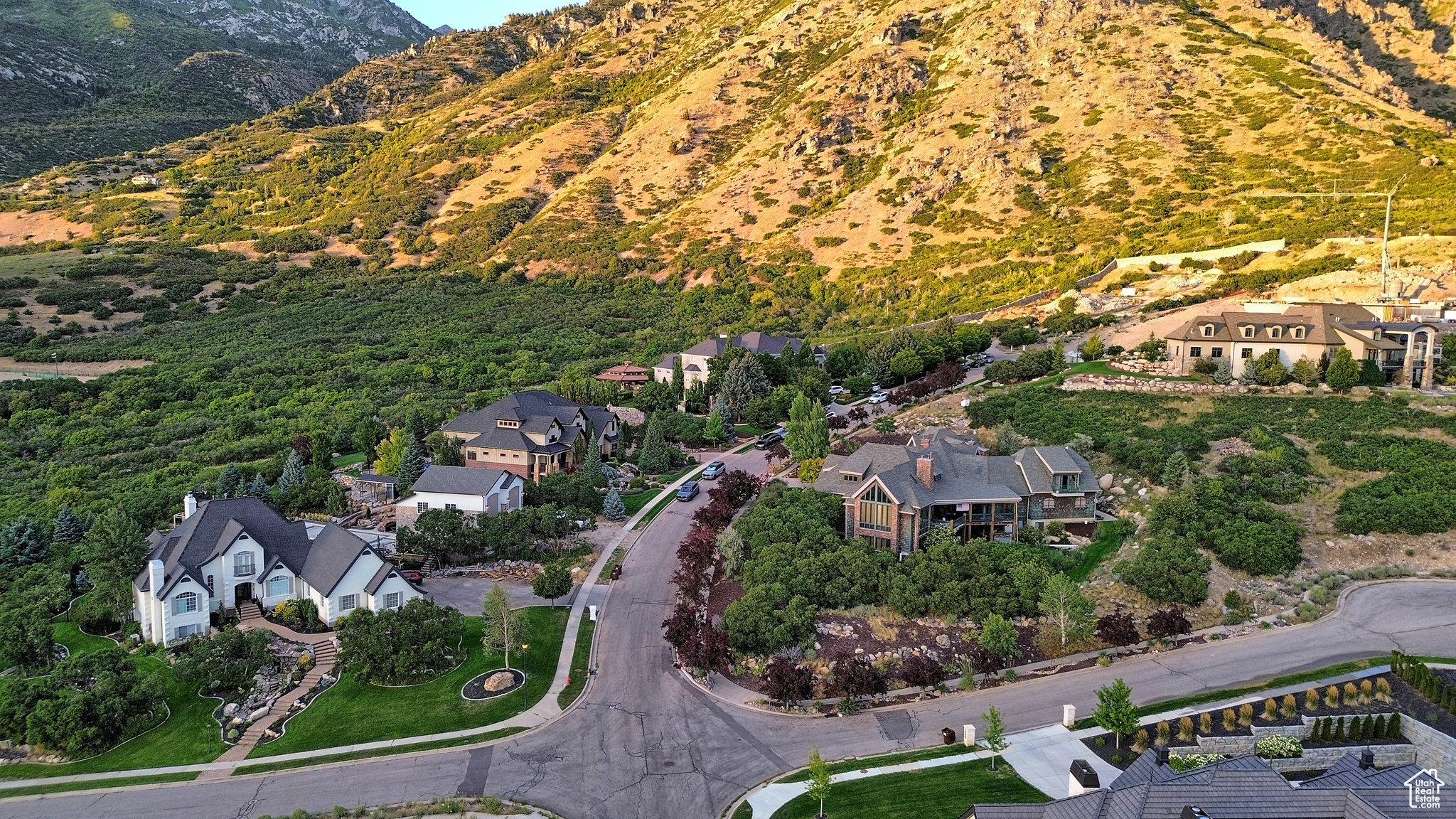 Aerial photo of some homes in the neighborhood looking NE