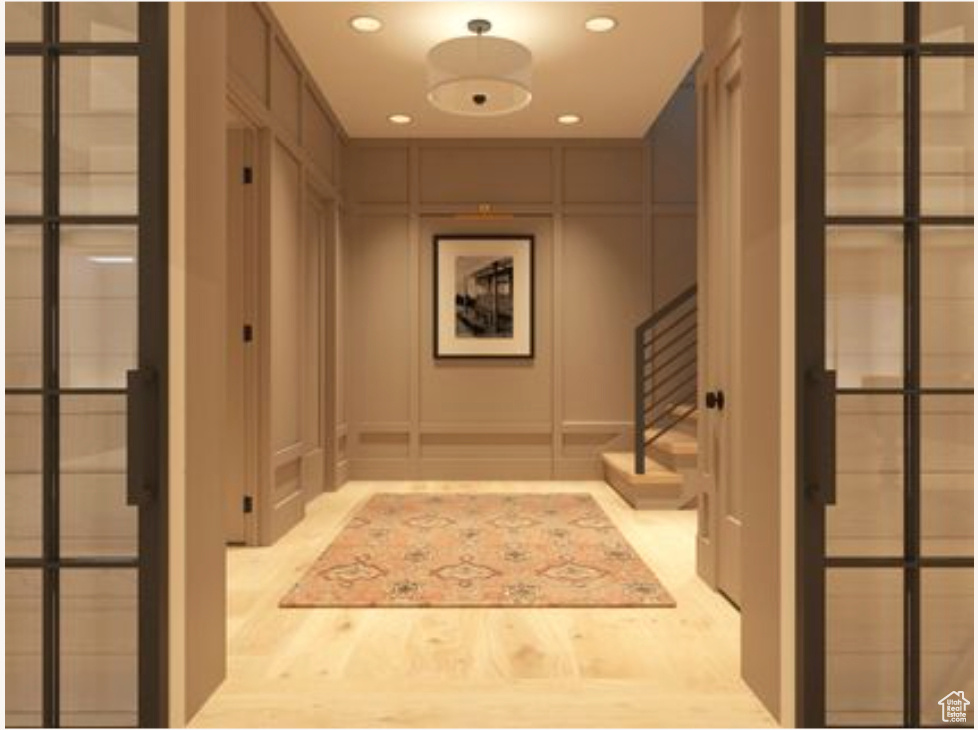 Interior space featuring light wood-type flooring