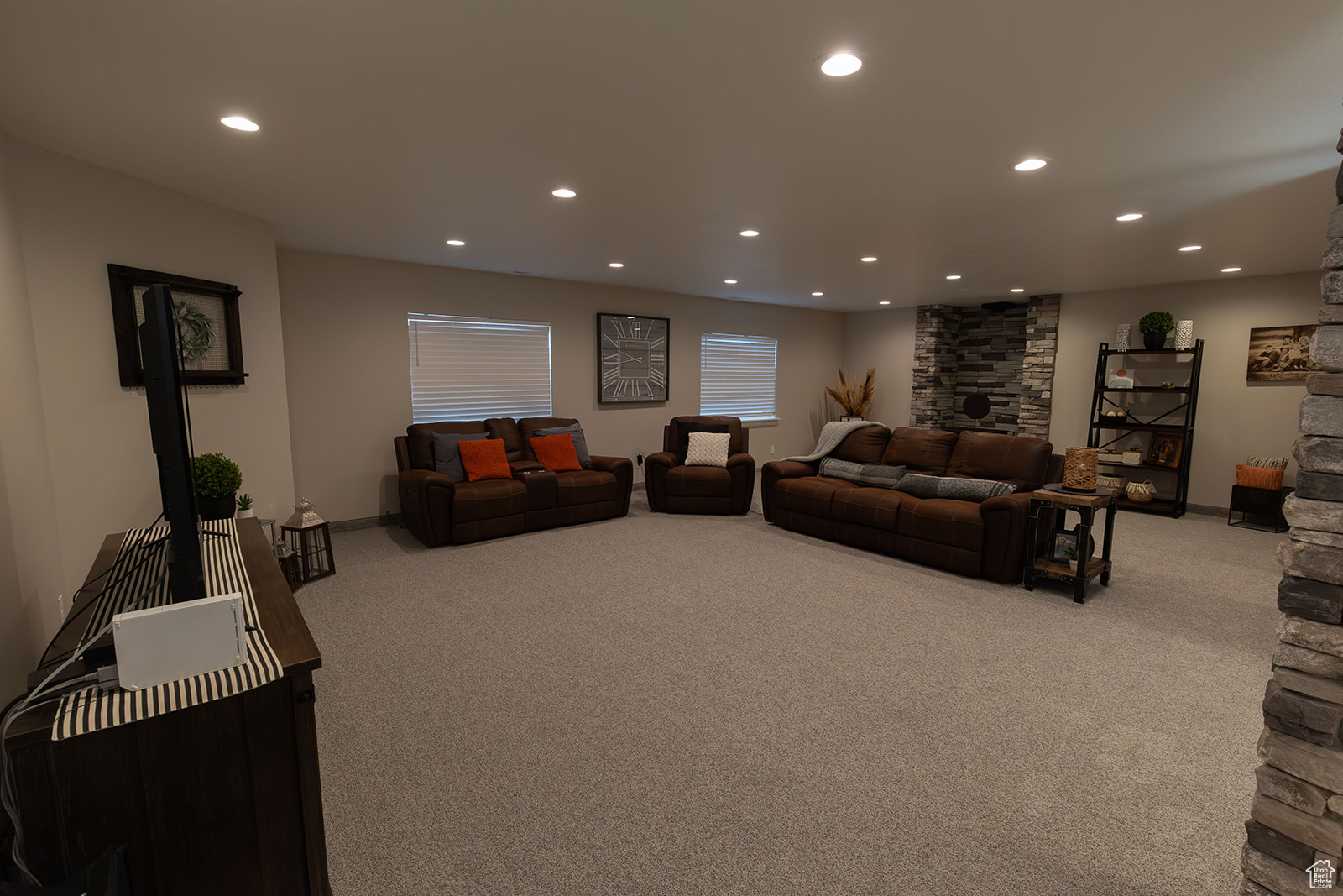 View of carpeted living room