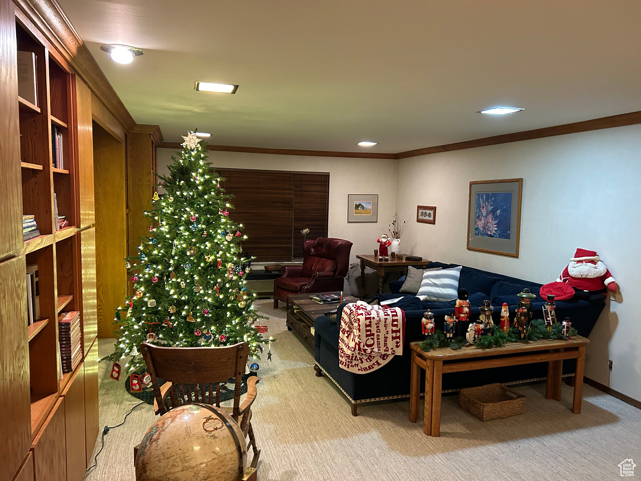Family Room at Christmas