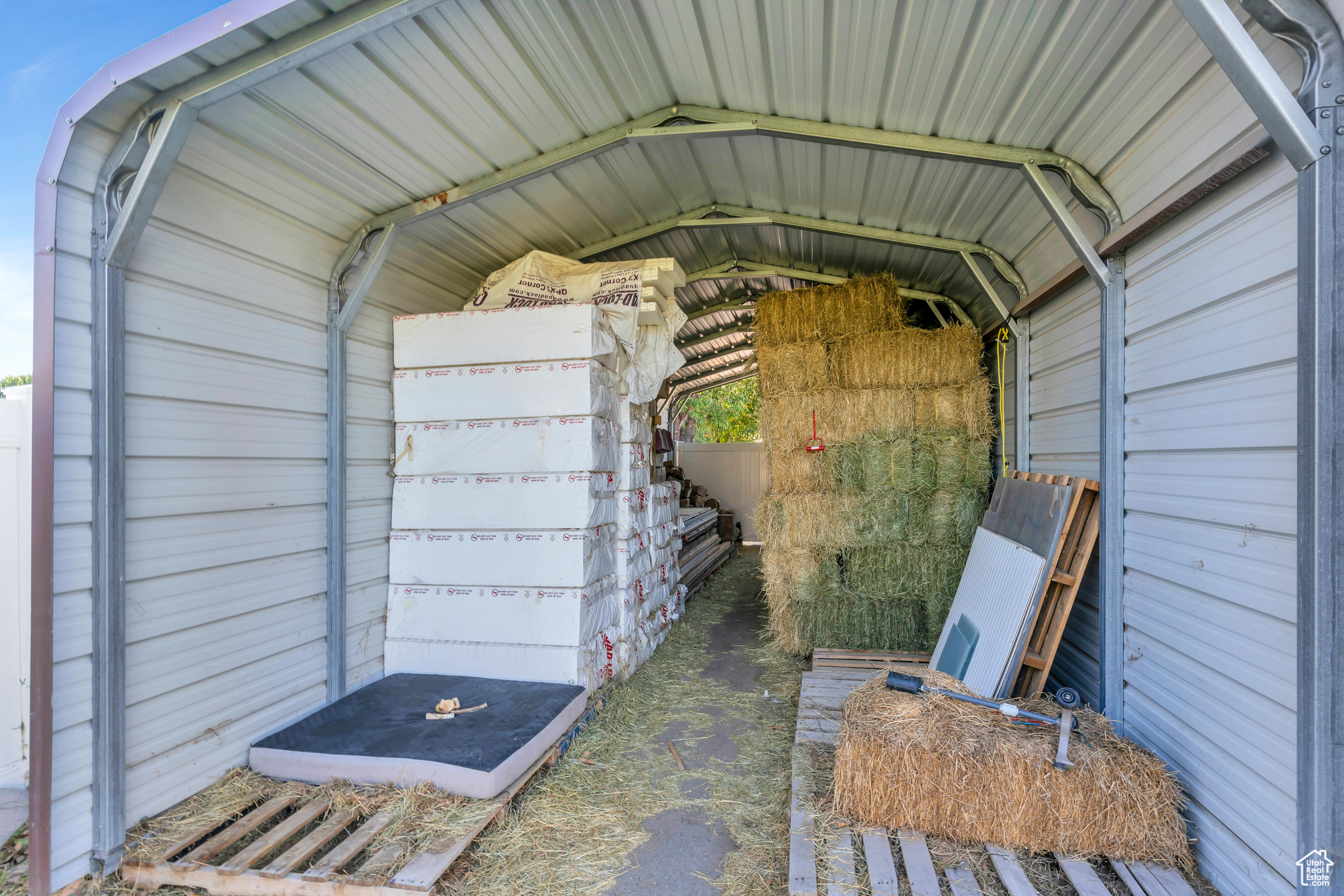 Covered storage carport