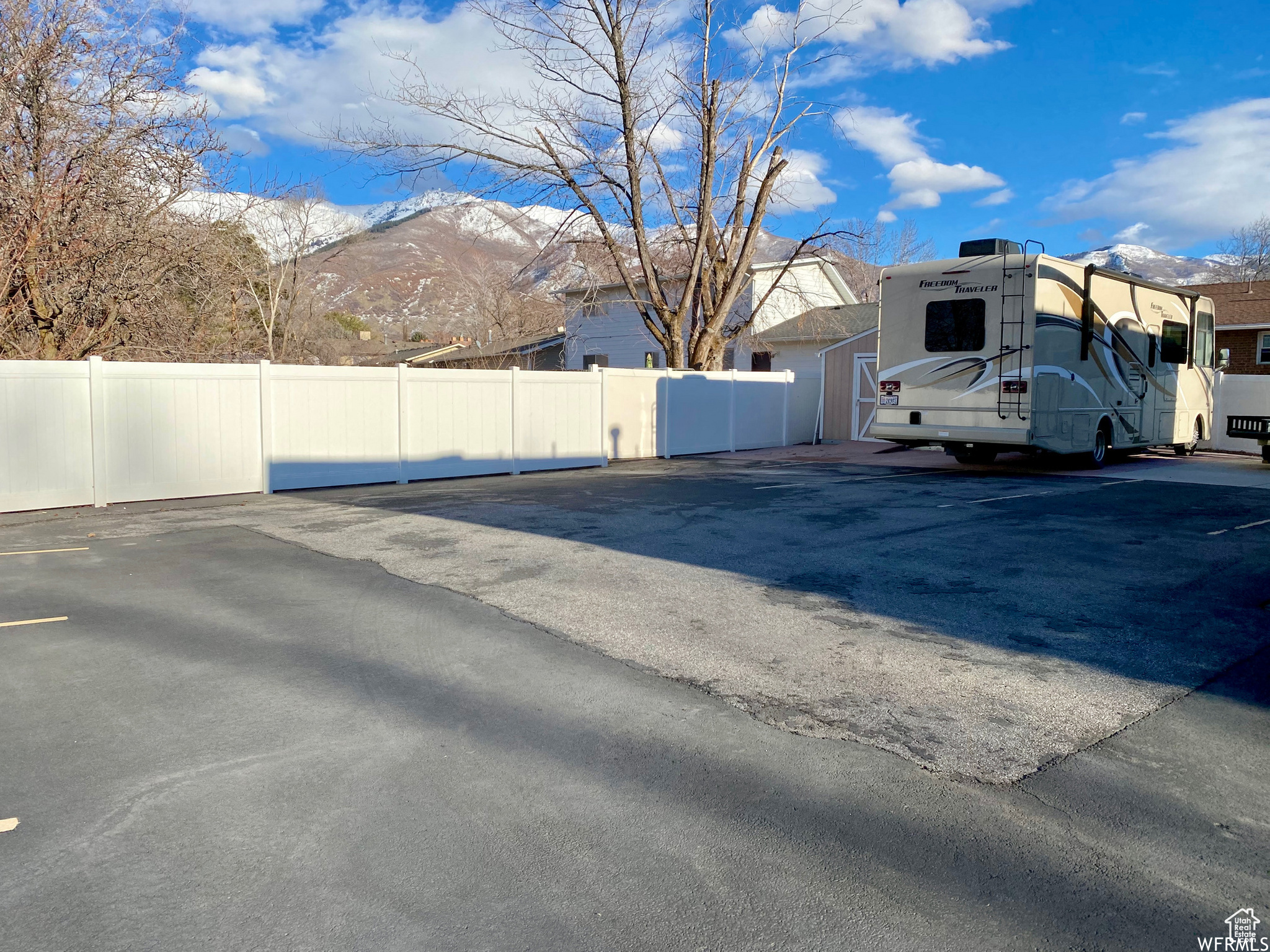 View of street featuring a mountain view