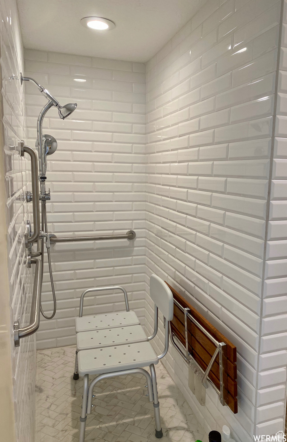 Bathroom with tiled shower