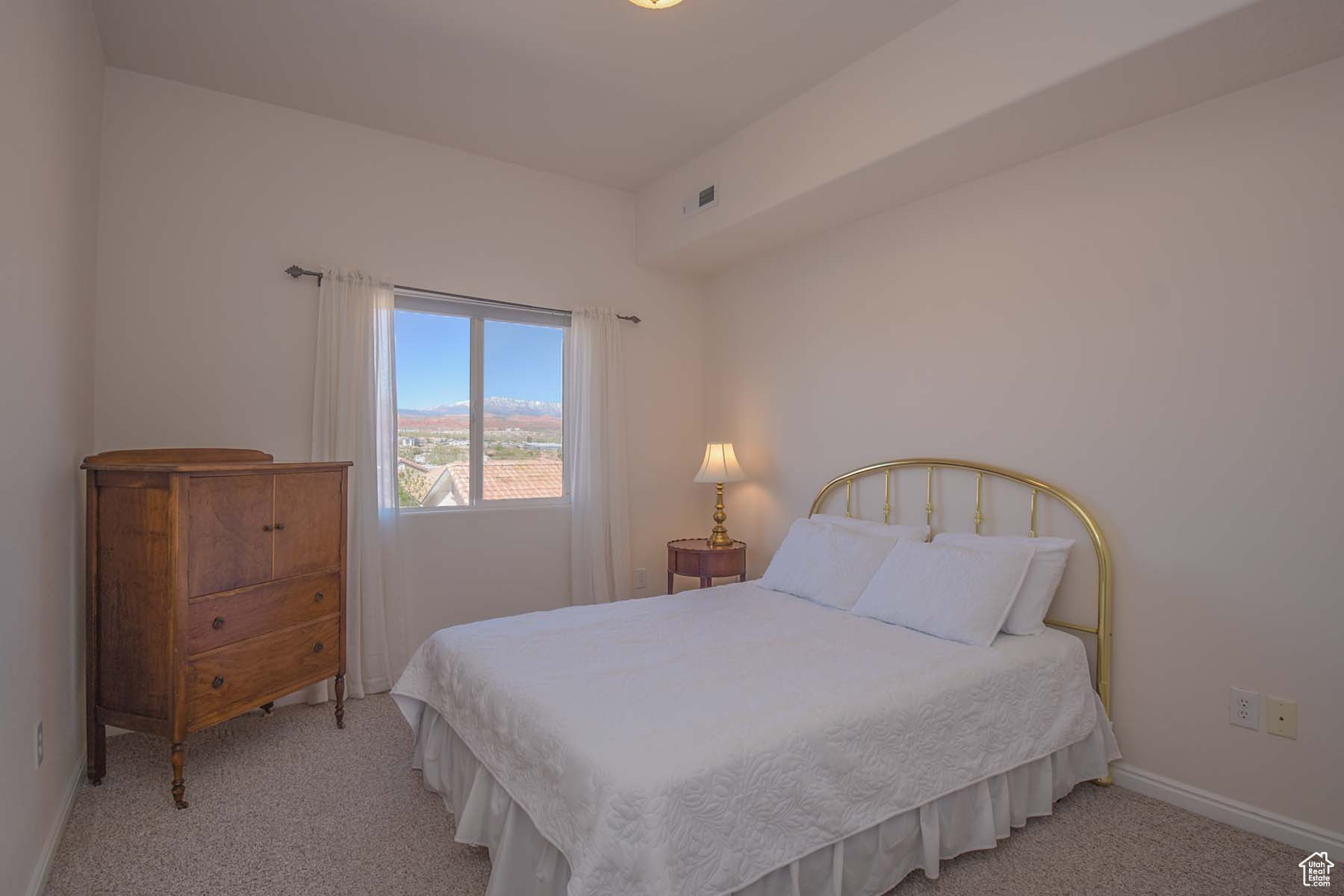 Guest bedroom with view of Pine Valley Mountain
