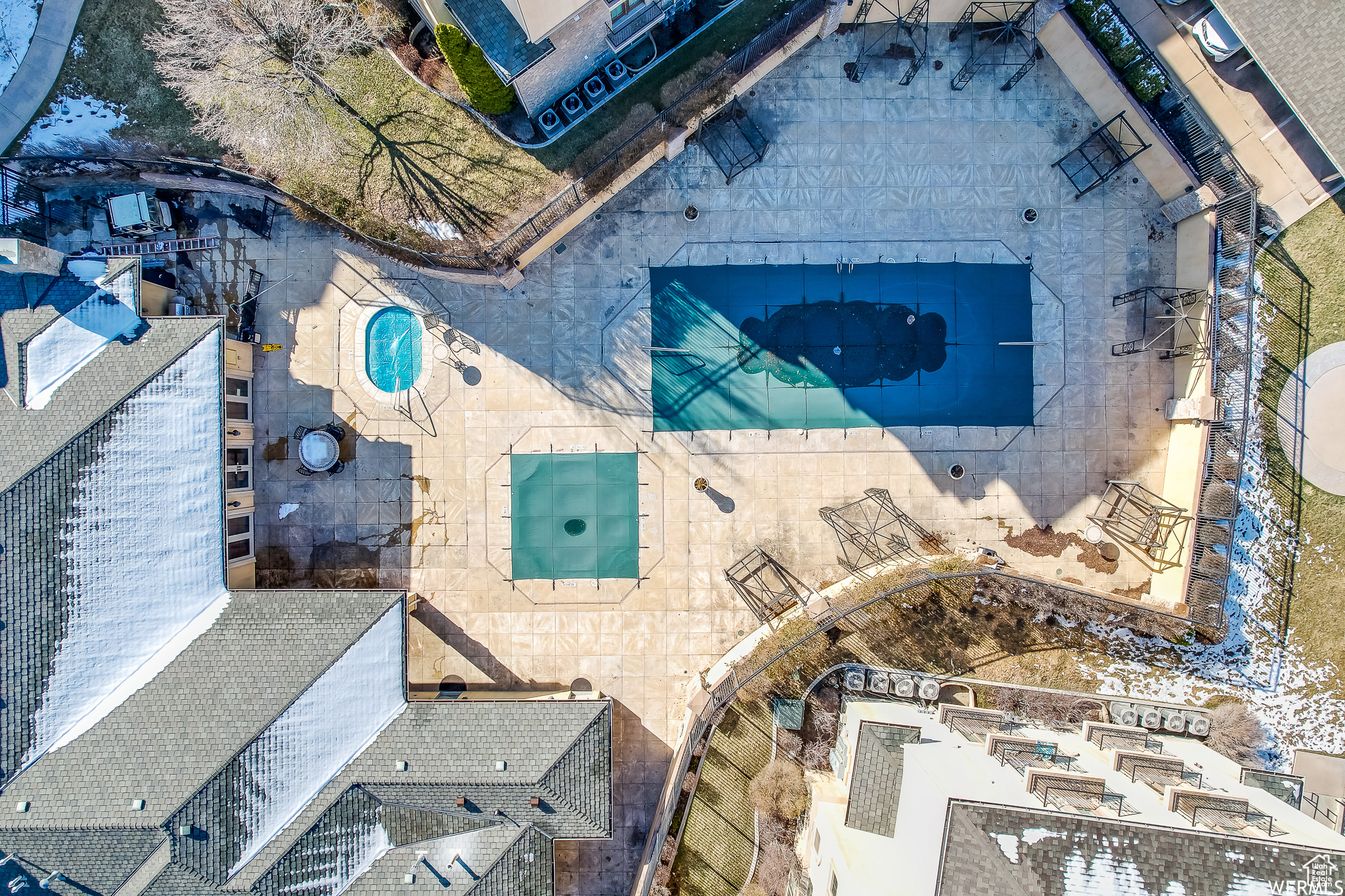 Pool area from above (winter pic)