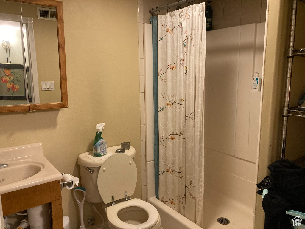 Basement bathroom with toilet