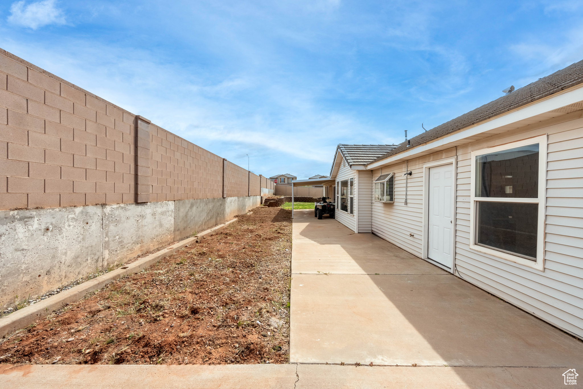 View of yard with a patio area