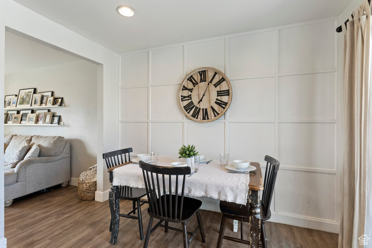 Dining room featuring dark hardwood / wood-style flooring