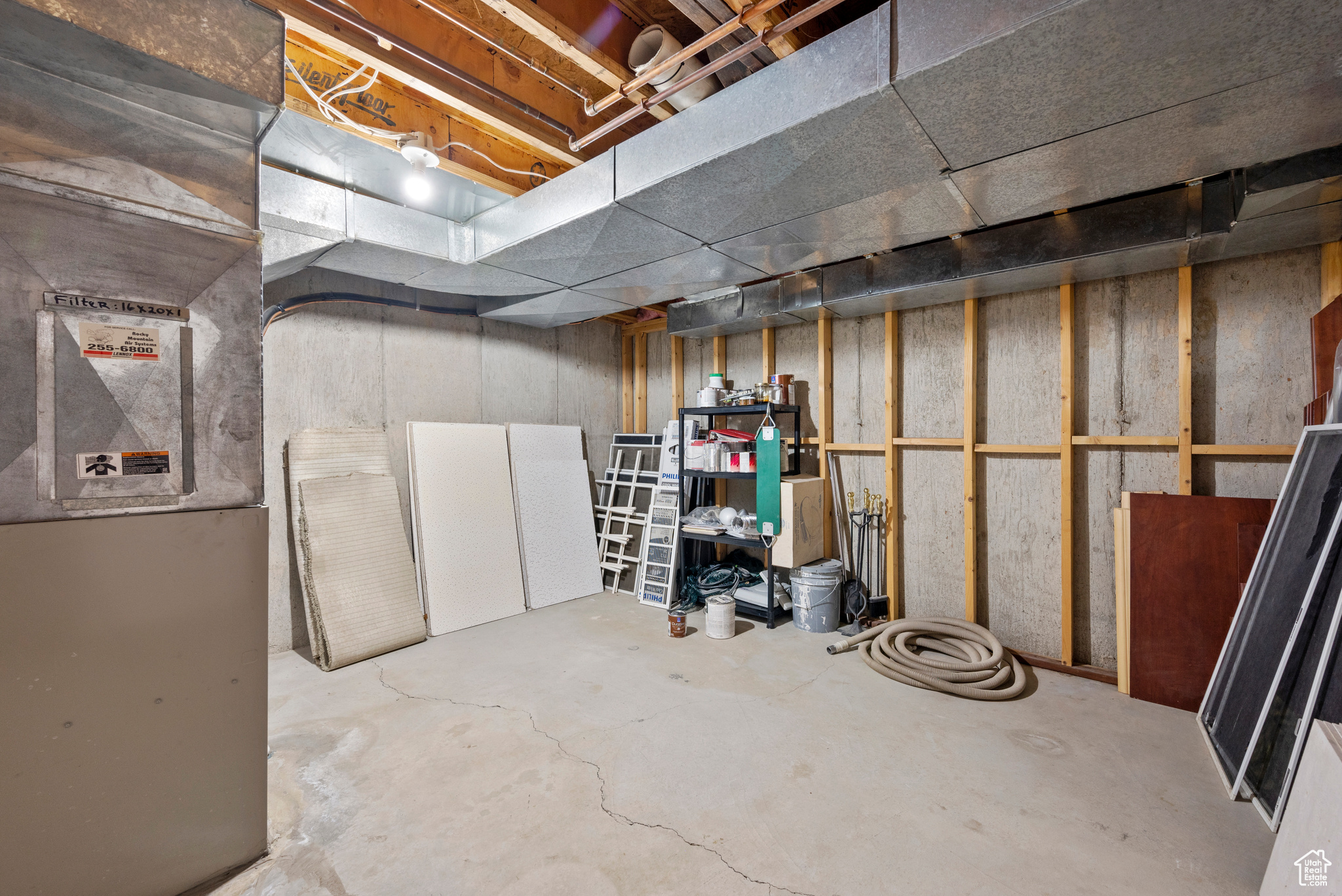 View of basement Utility room