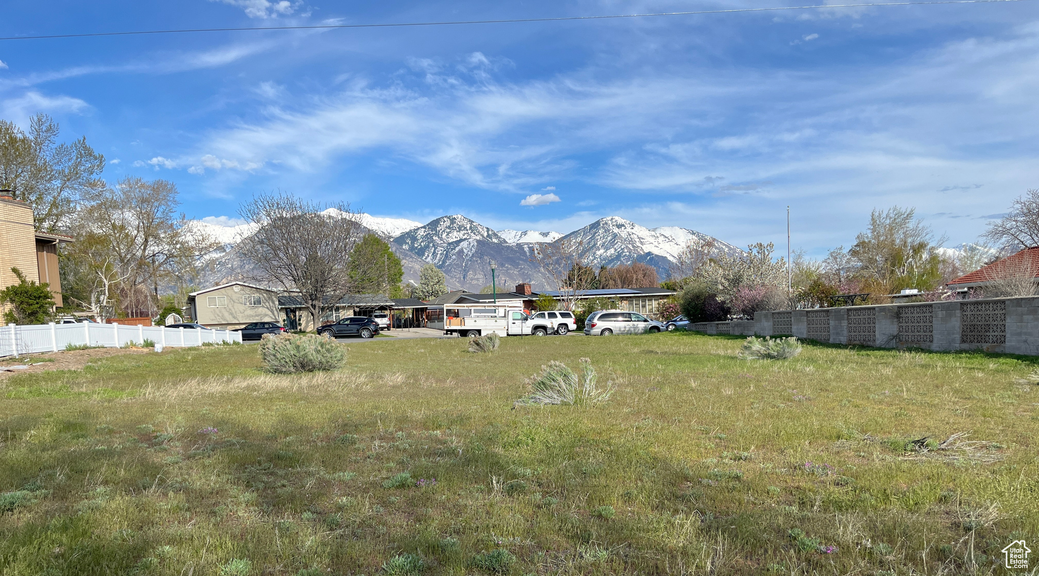 View from the back of the lot looking East towards the Wasatch Mountains.