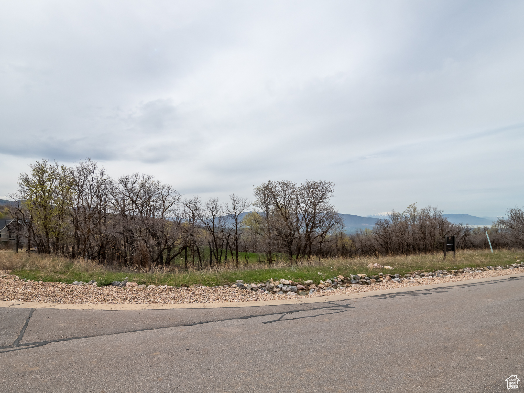 View of street with a mountain view