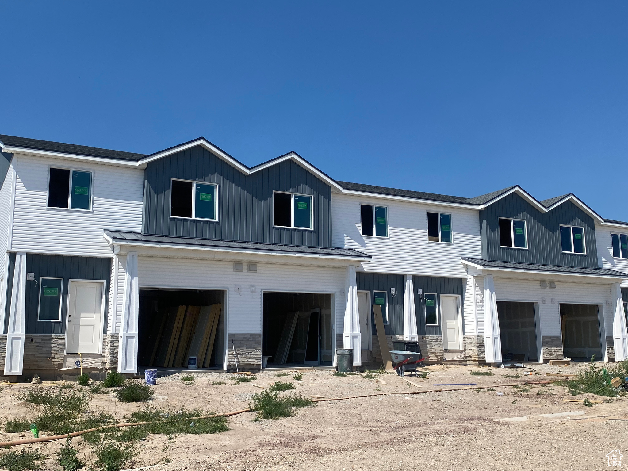 Modern farmhouse style home with a garage