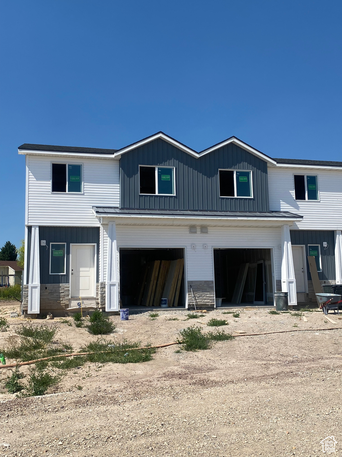 Modern farmhouse with a garage