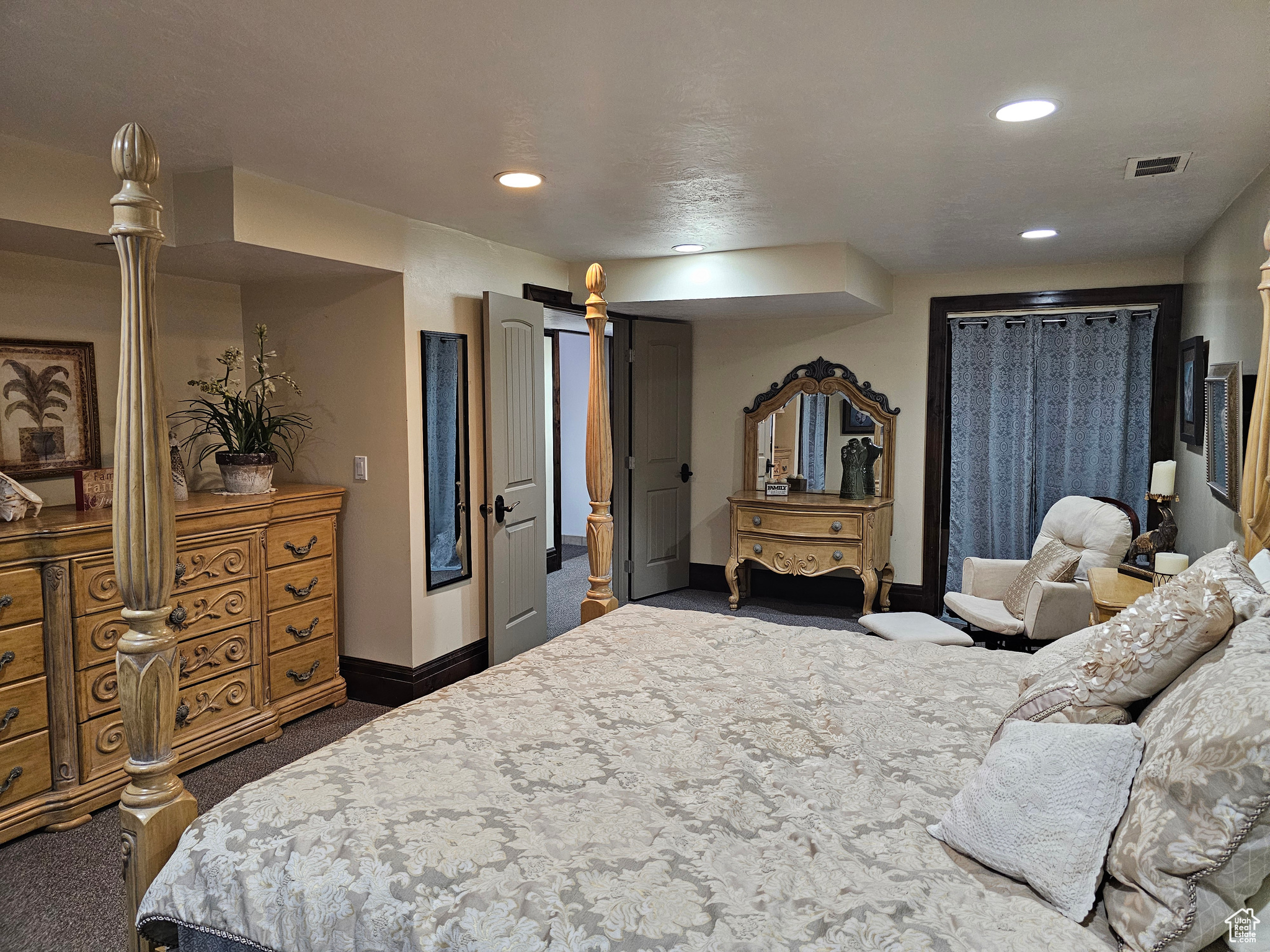 View of carpeted bedroom