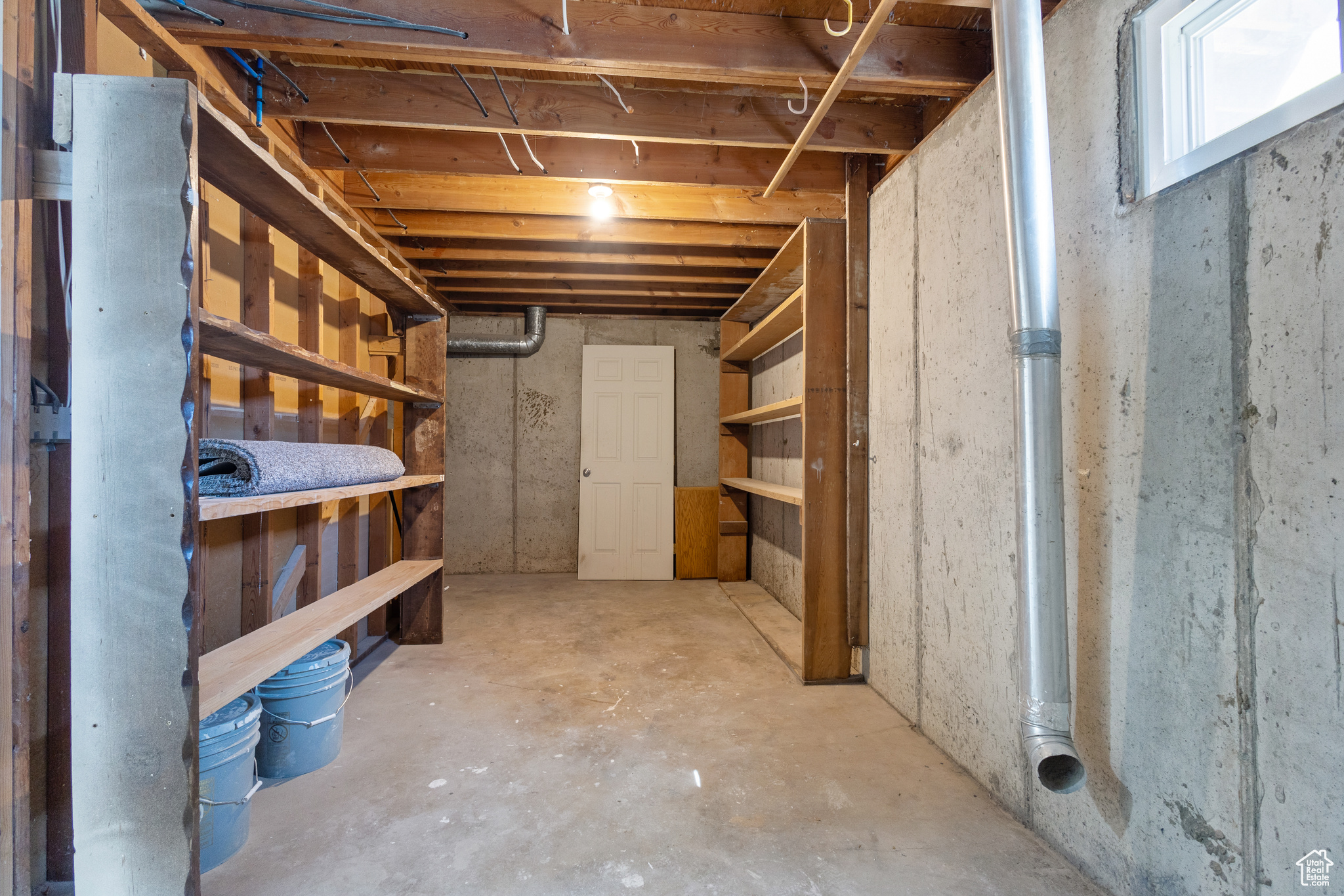 View of storage and laundry room