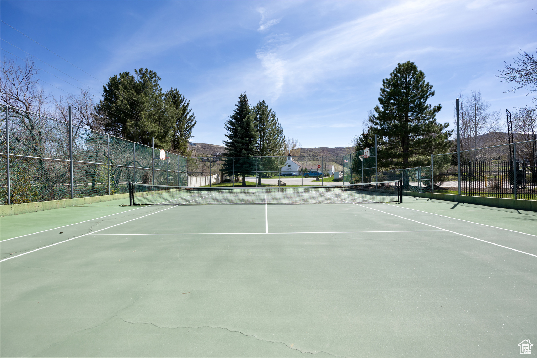 View of tennis court