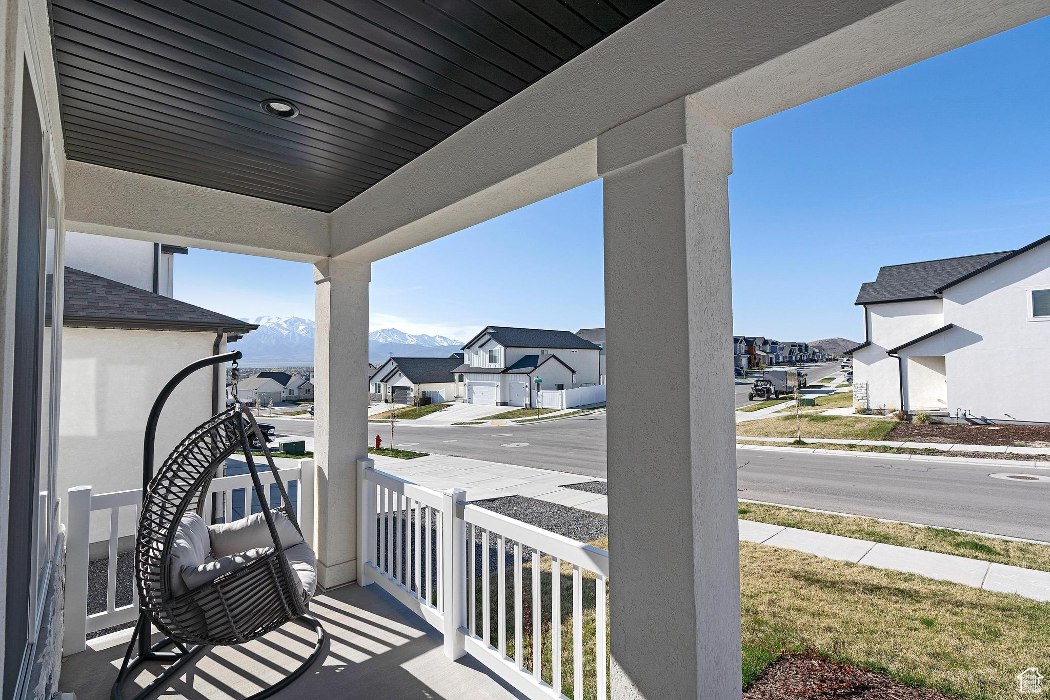 Balcony with a porch