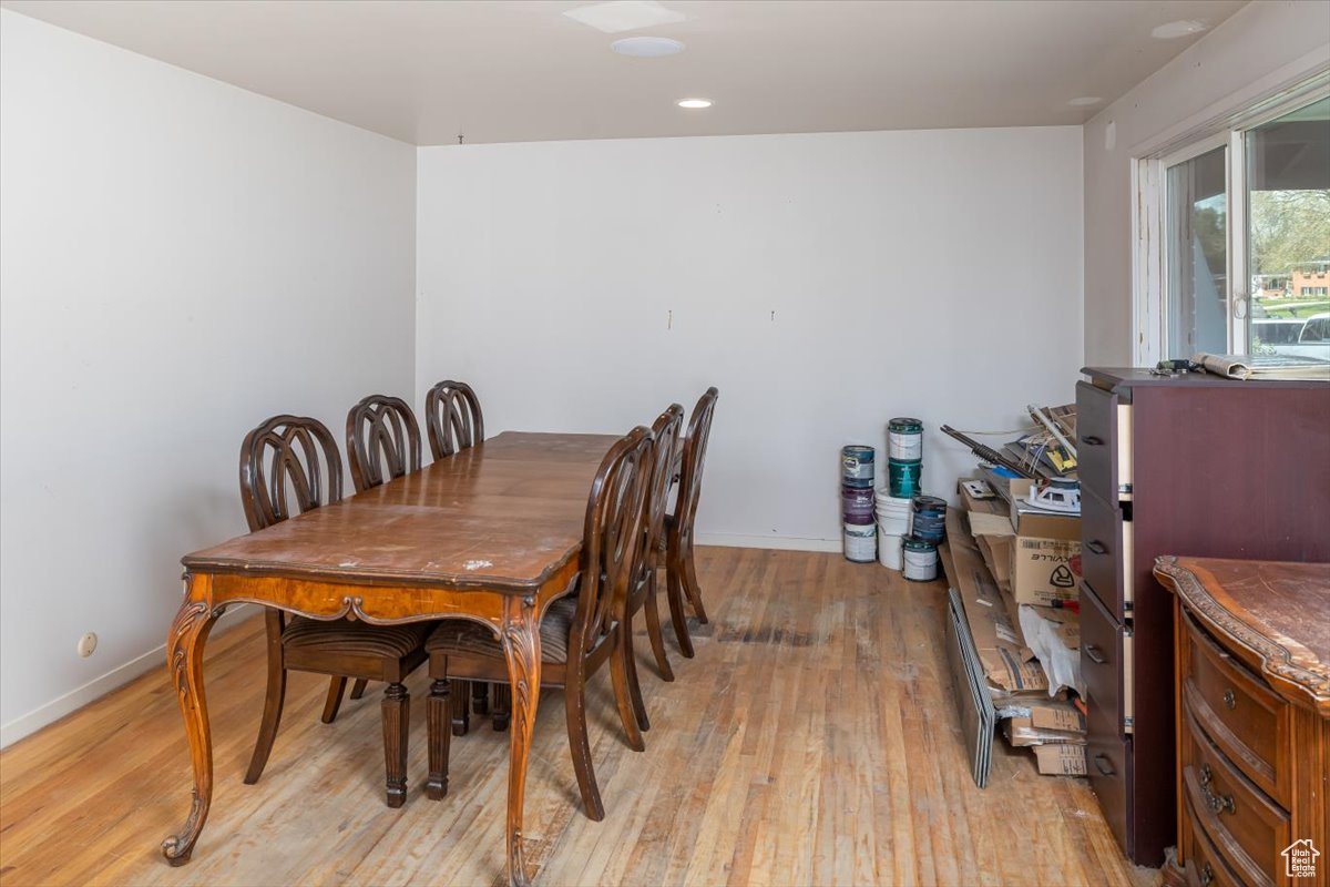 Dining room featuring light hardwood / wood-style flooring