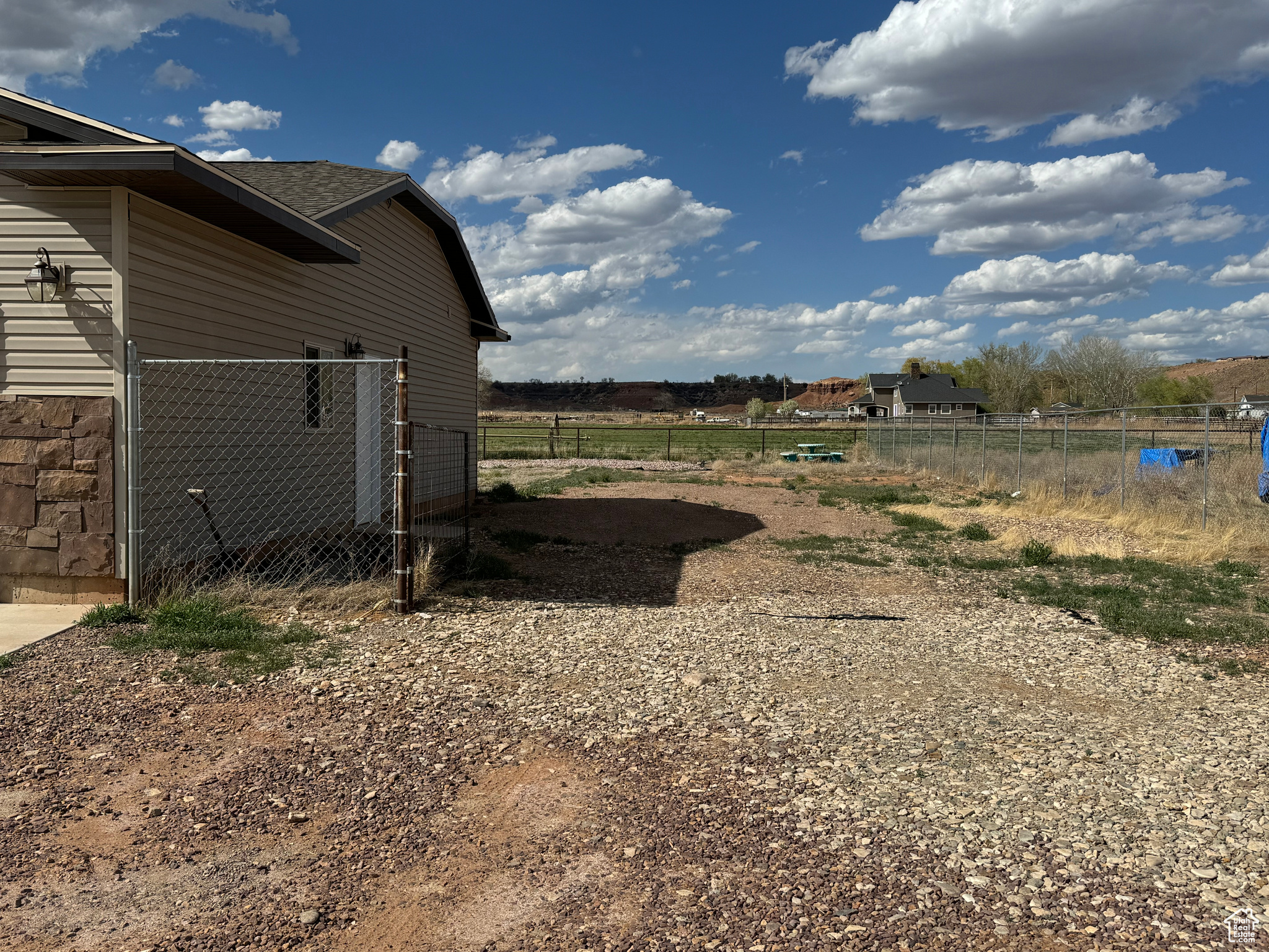 trailer/equipment storage and side yard