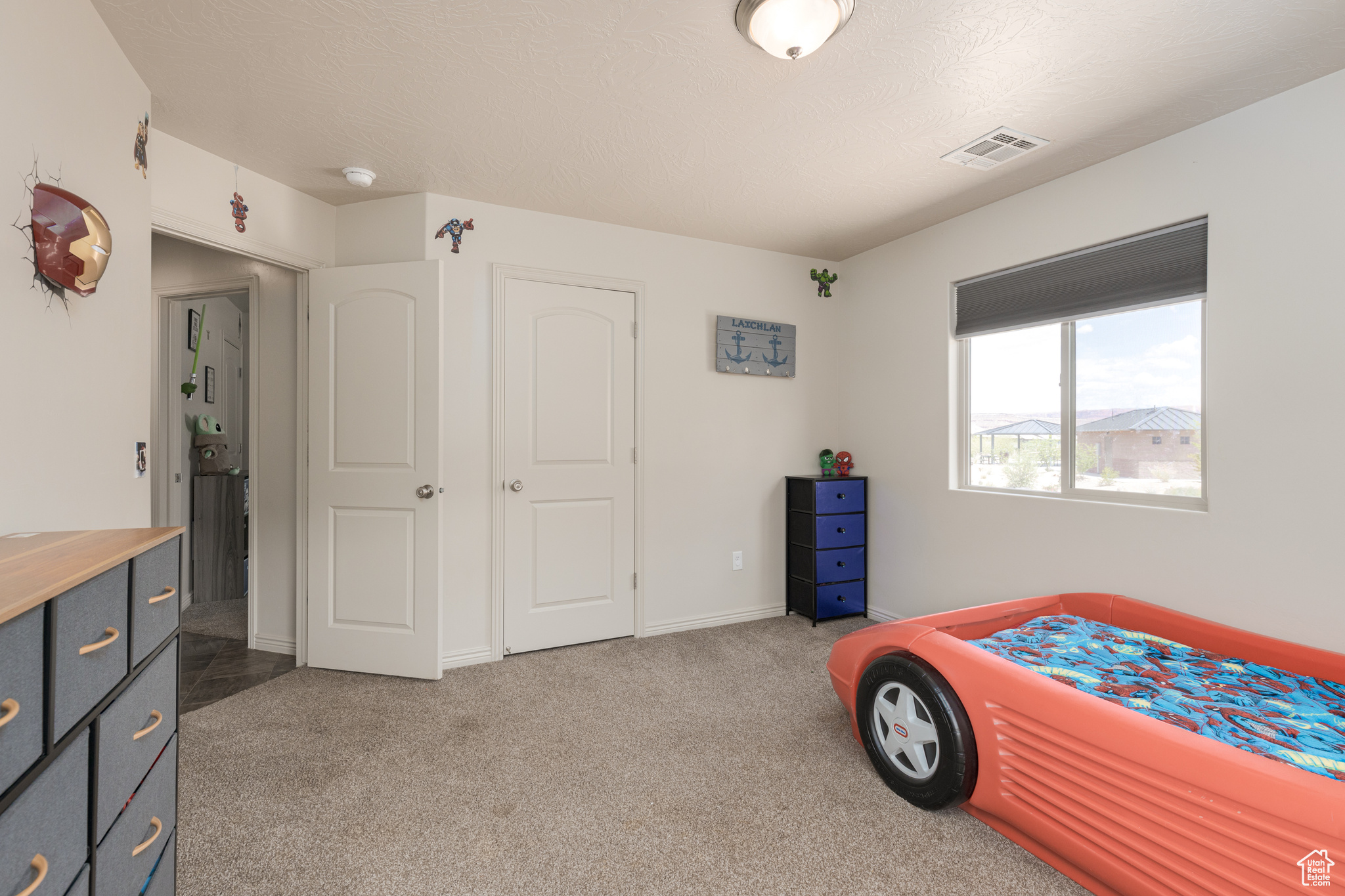 View of carpeted bedroom