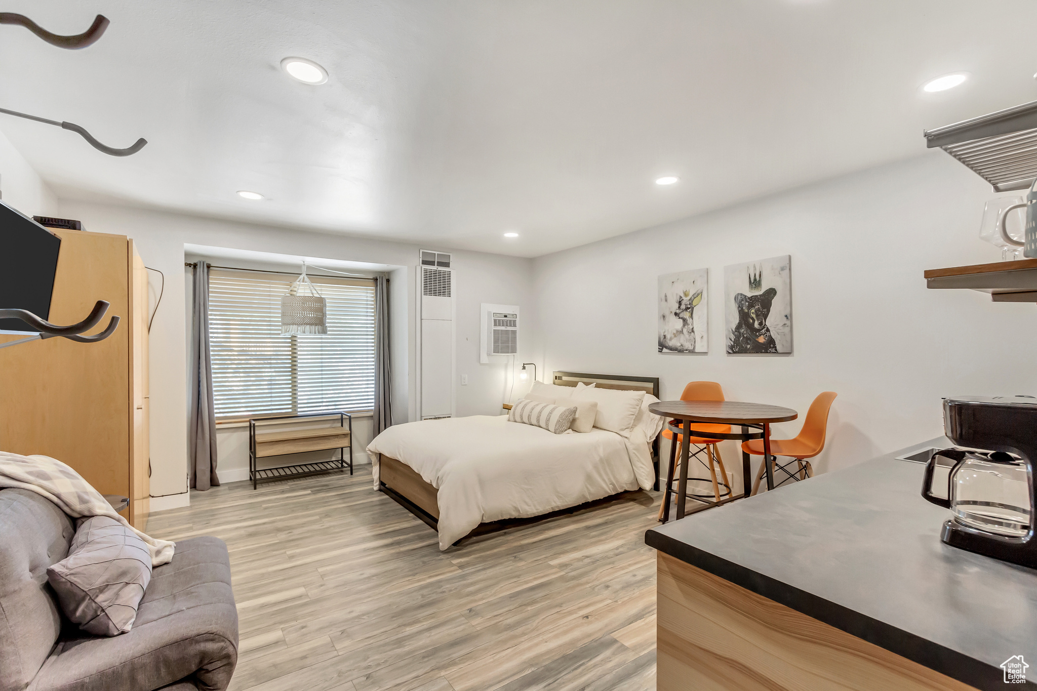 Bedroom featuring hardwood / wood-style flooring