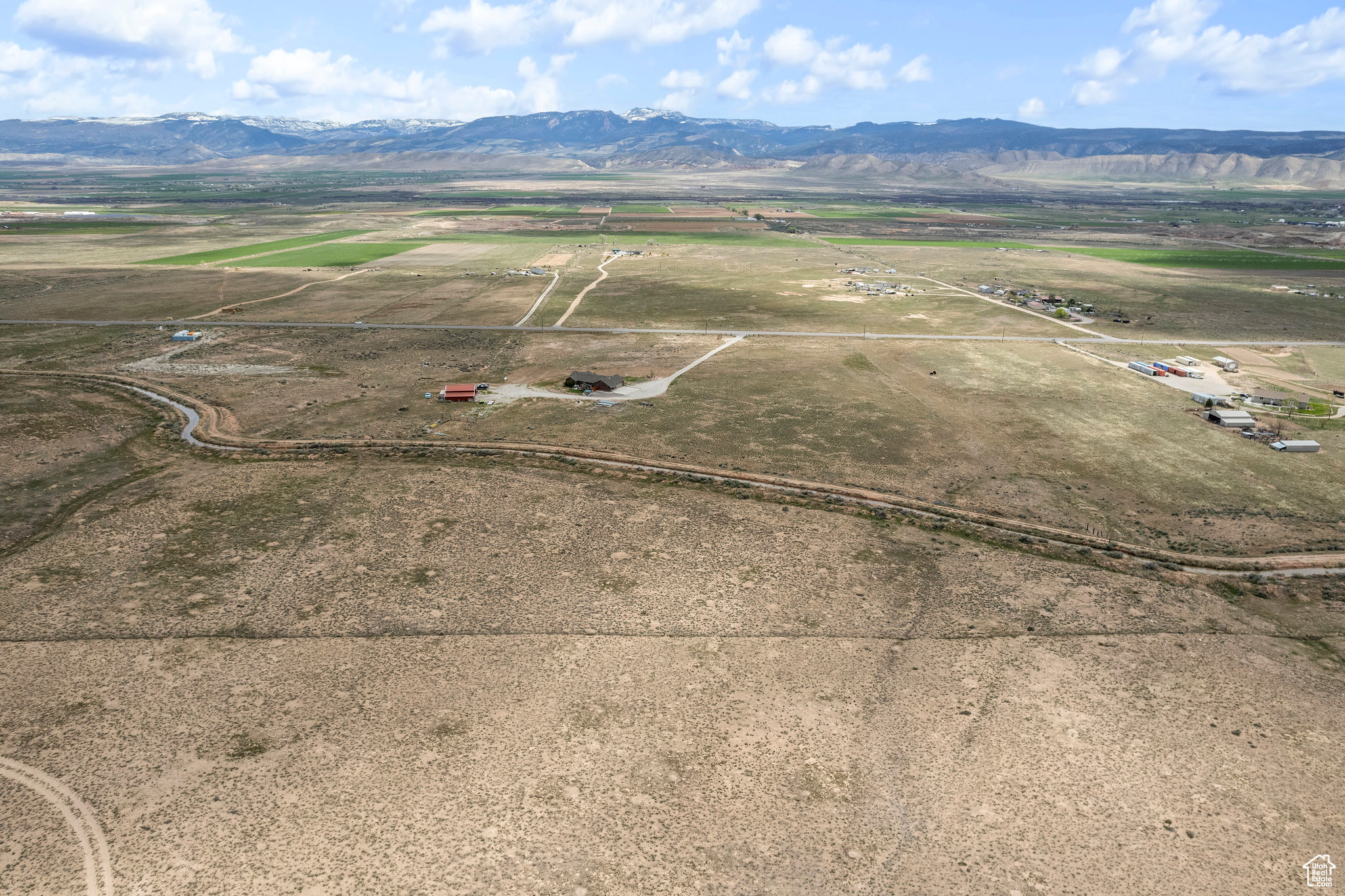 Drone / aerial view featuring a mountain view and a rural view