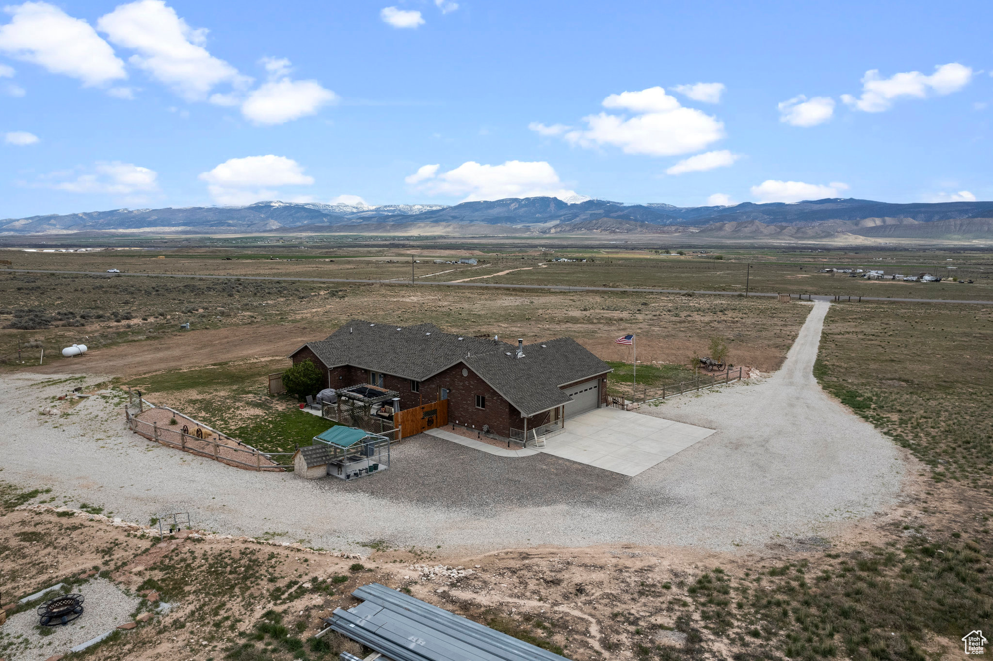 View of mountain feature with a rural view