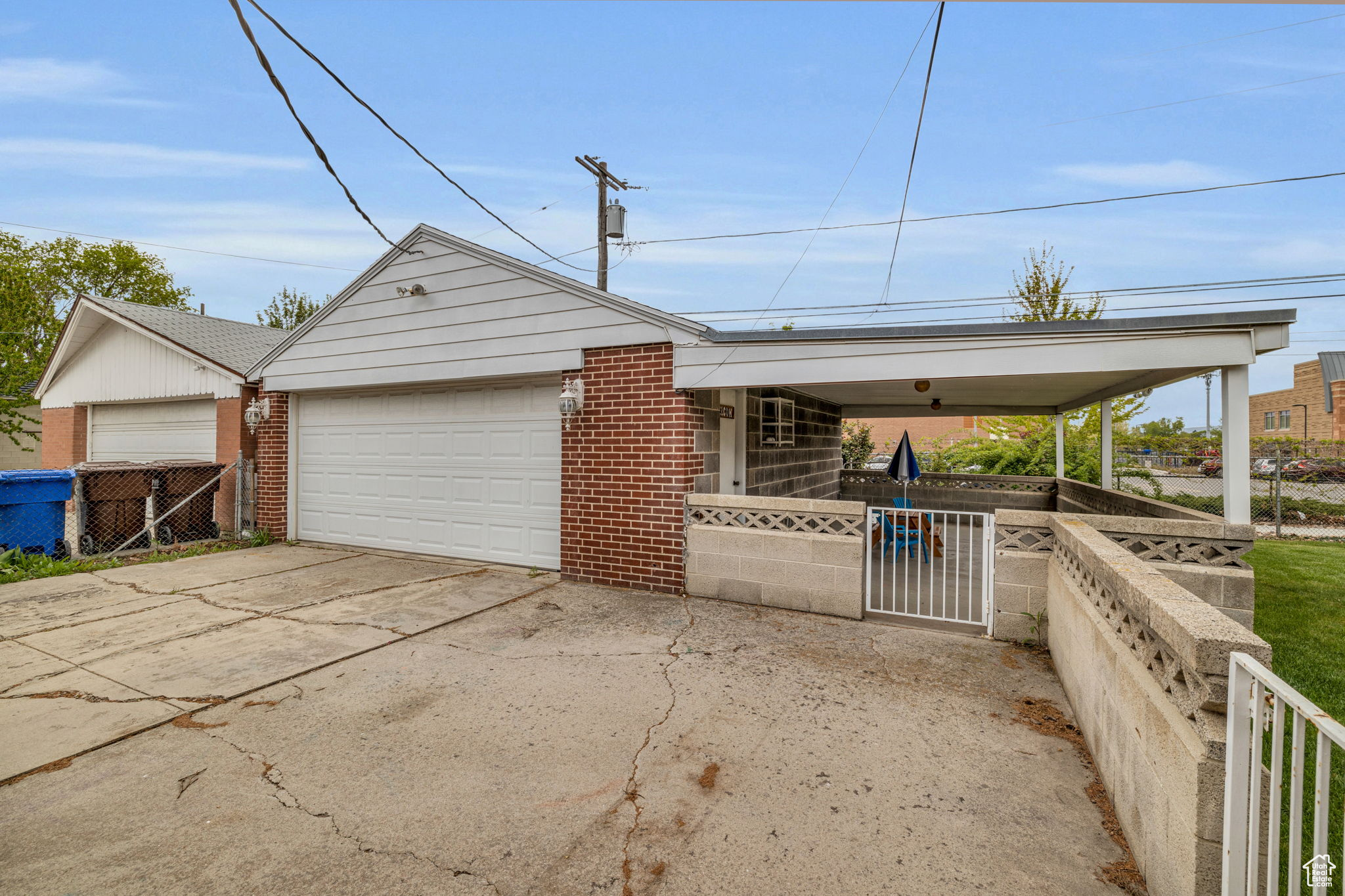 Exterior space with a carport