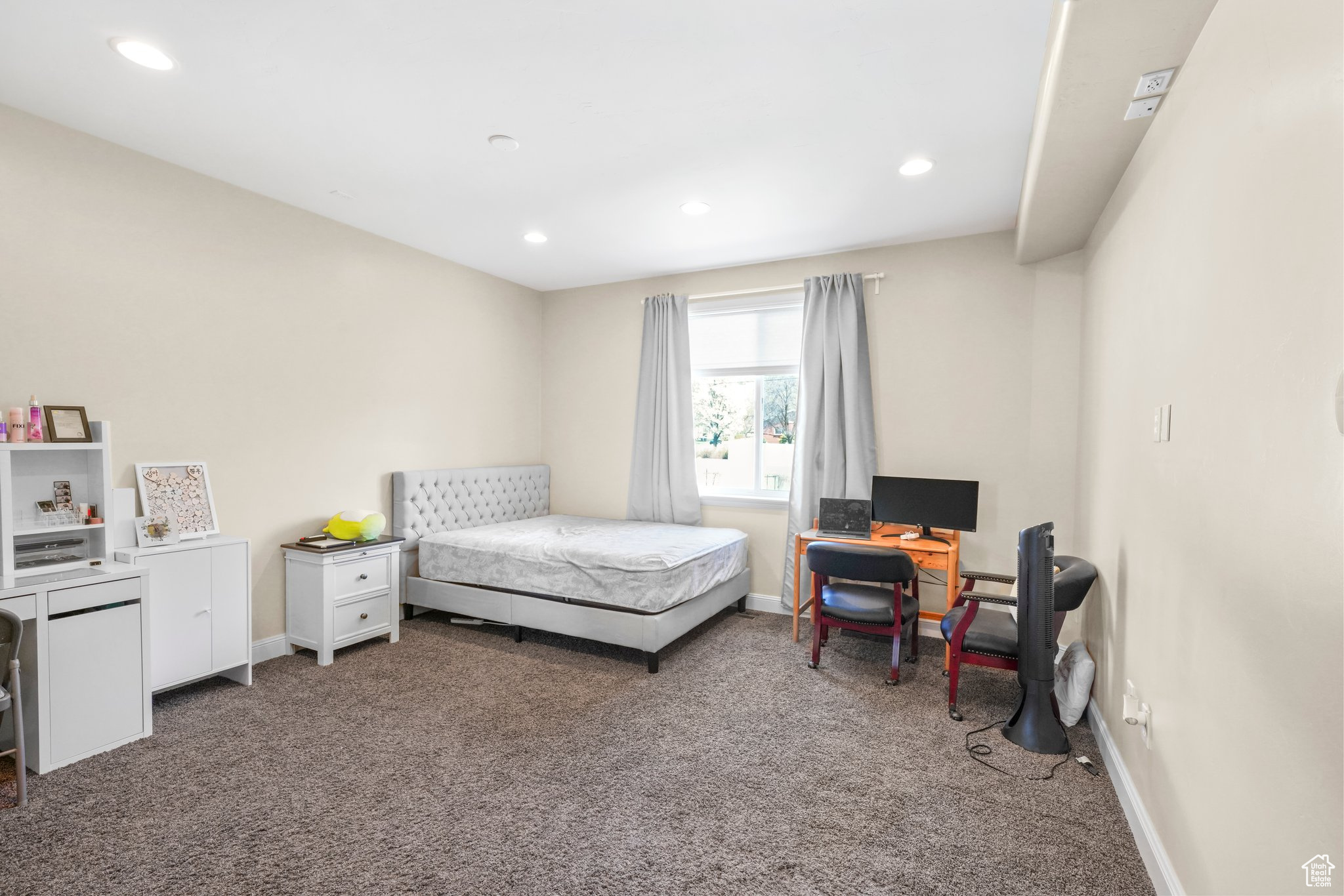 Master Bedroom with carpet floors