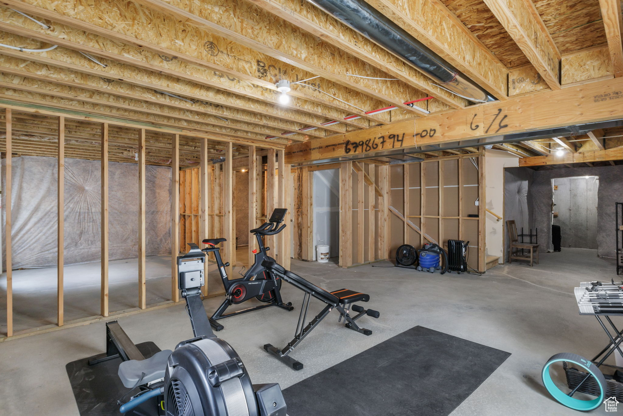 Unfinished Basement with room to expand.  Cold storage beneath porch