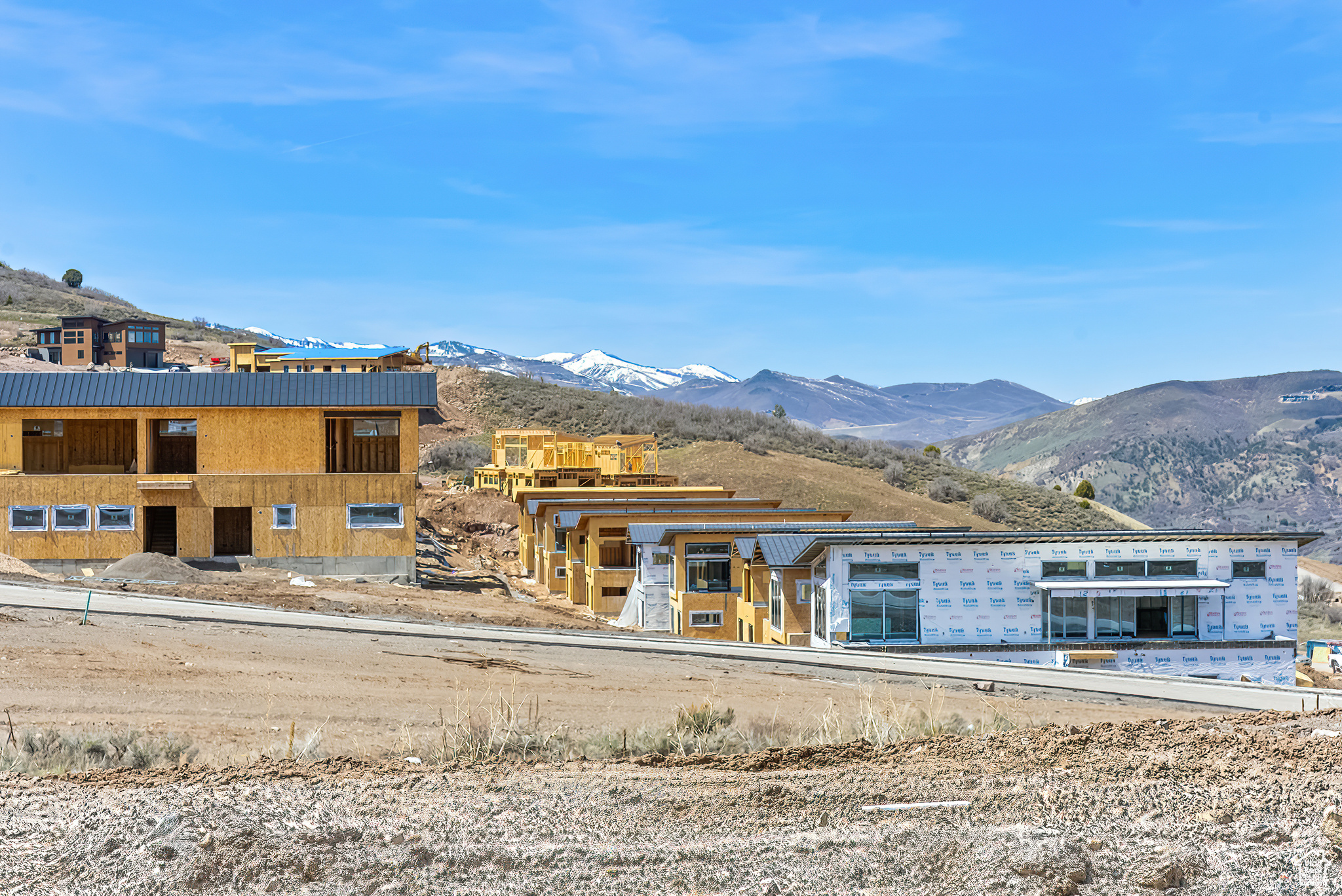 Exterior space with a mountain view