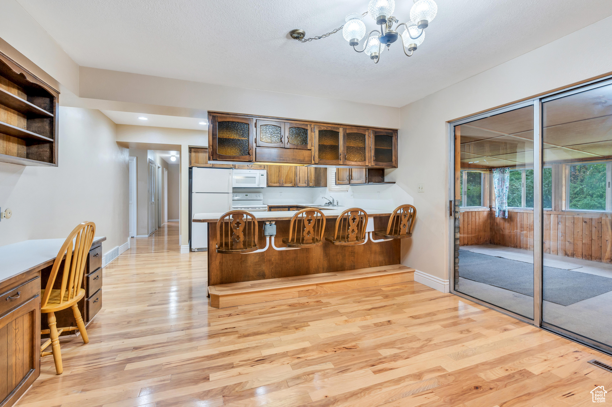 Kitchen featuring Bar Seating