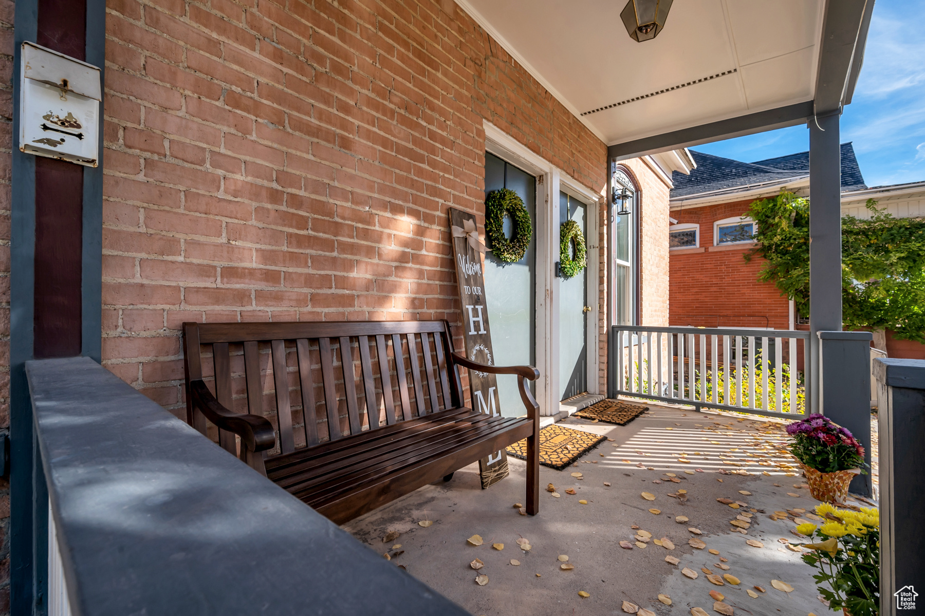 View of patio featuring a porch