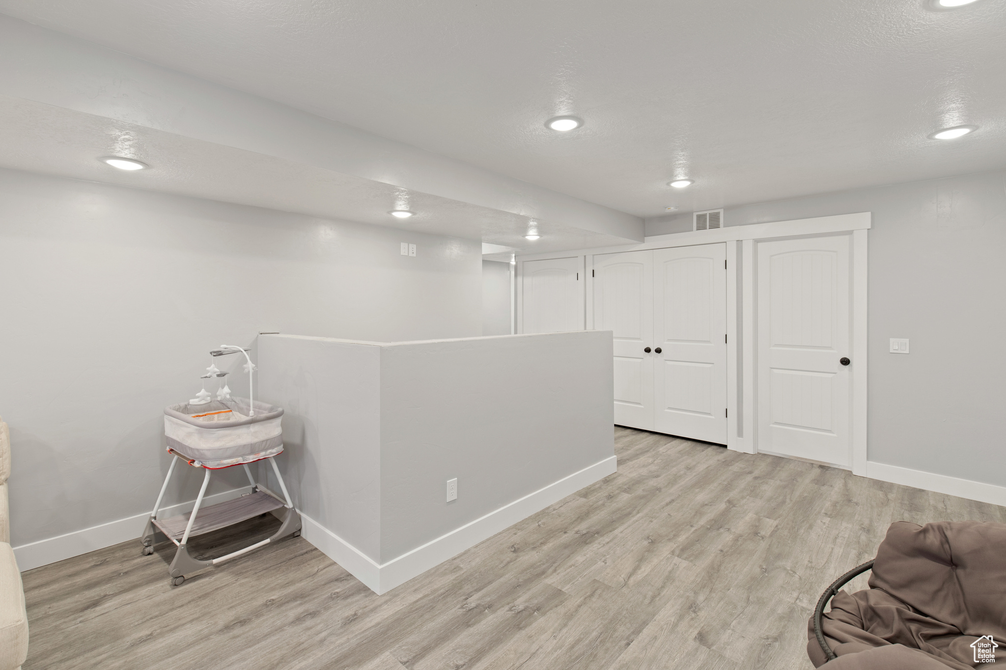 Kitchen featuring light hardwood / wood-style flooring