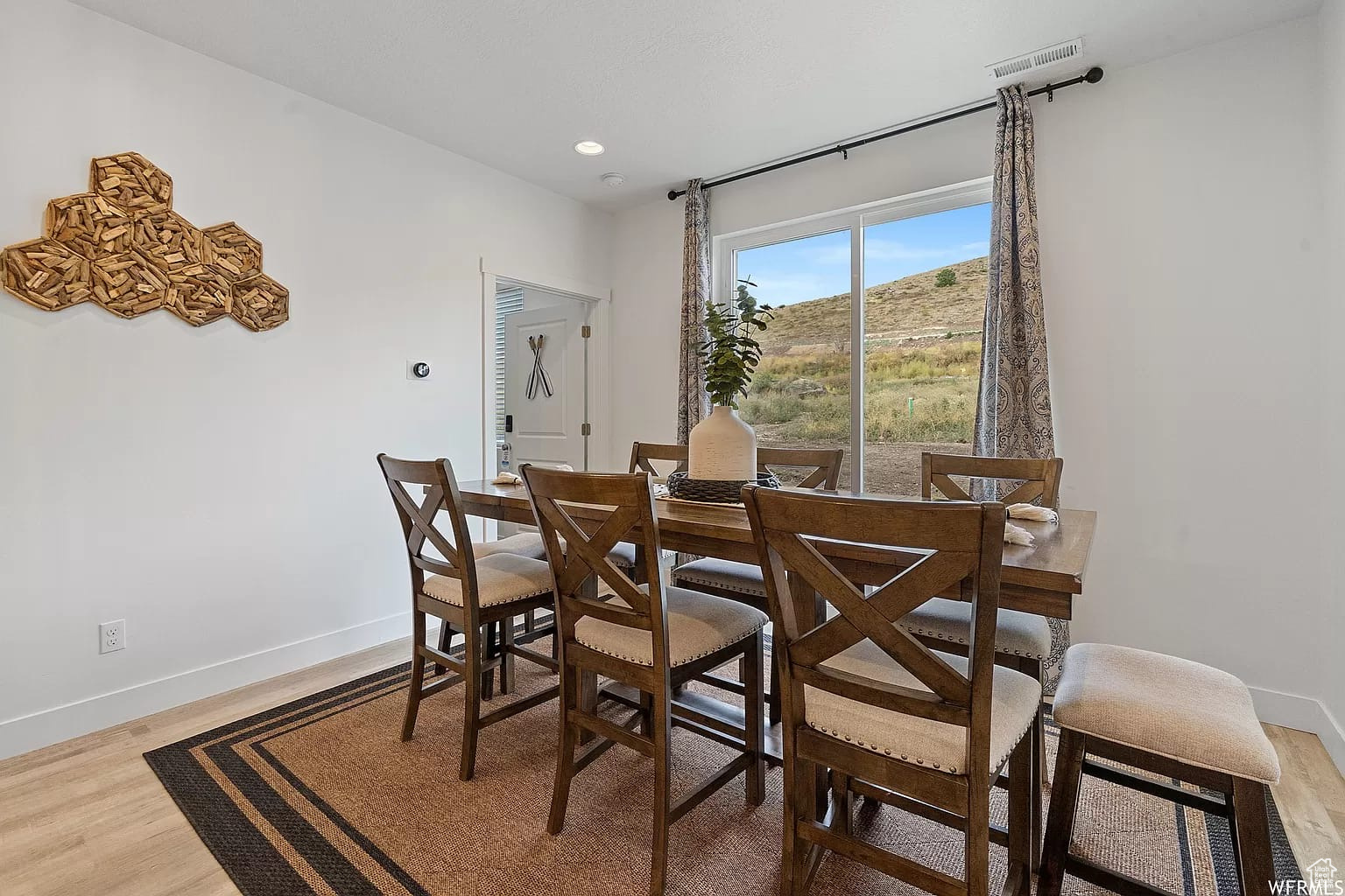 Dining area with patio outside