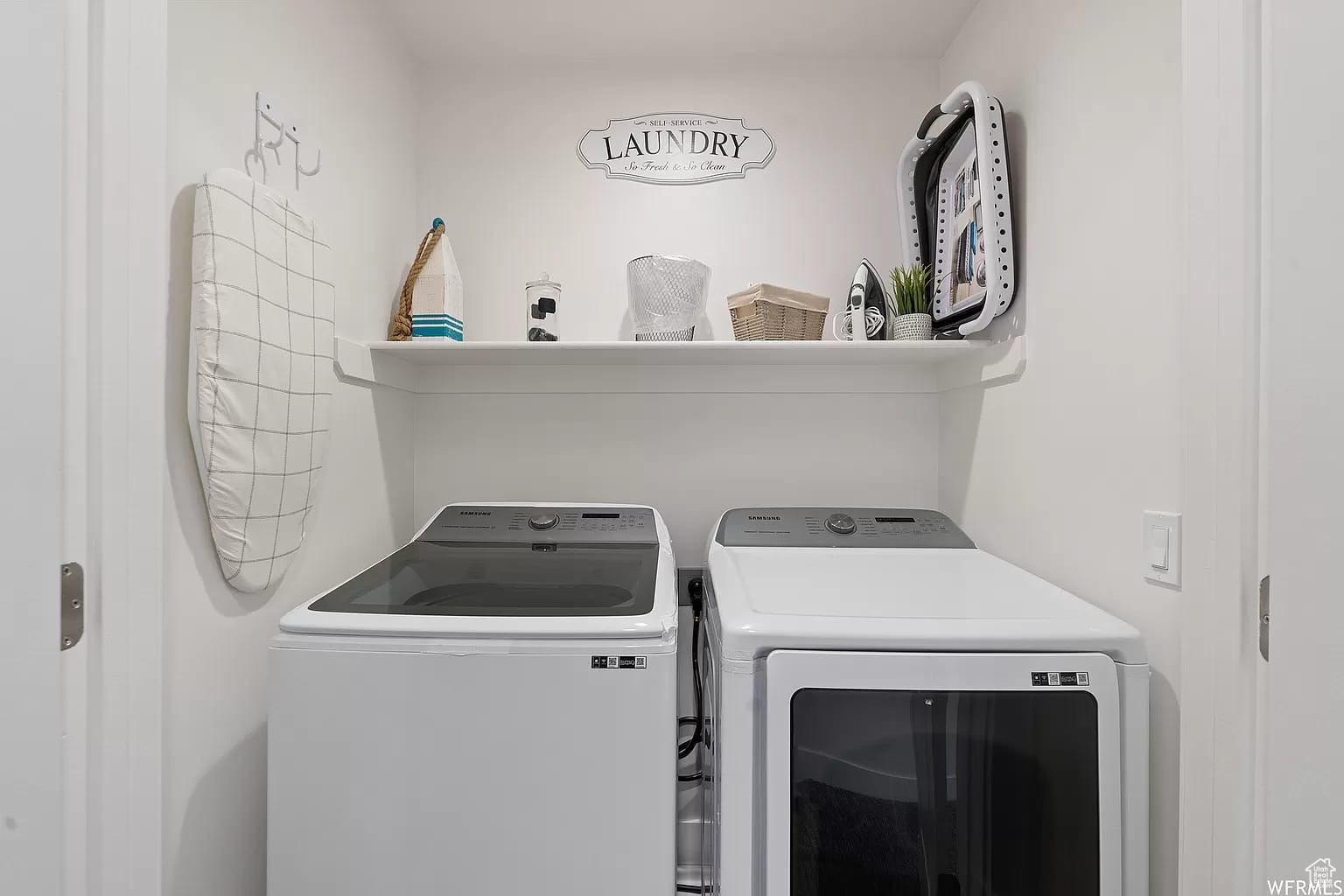 Laundry area with independent washer and dryer