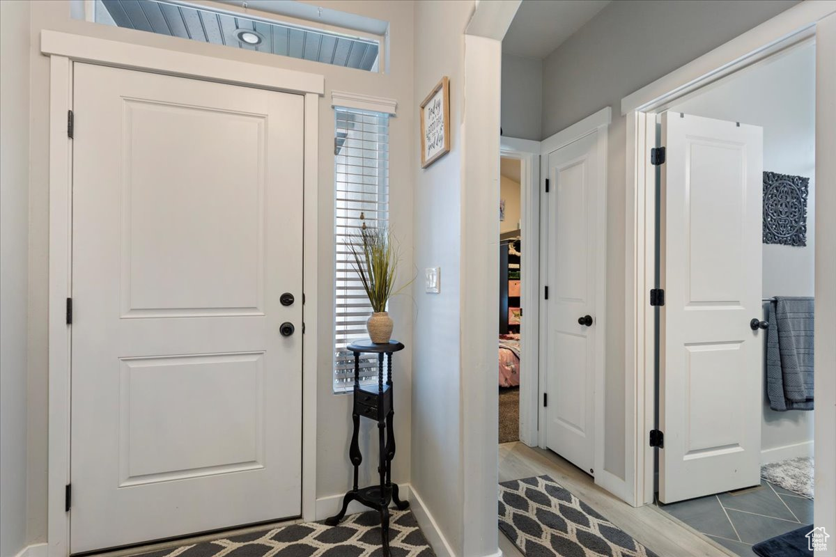 View of tiled foyer entrance