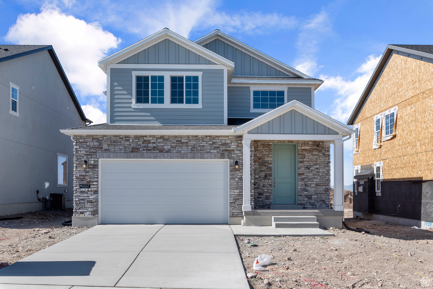 View of front of house featuring a garage