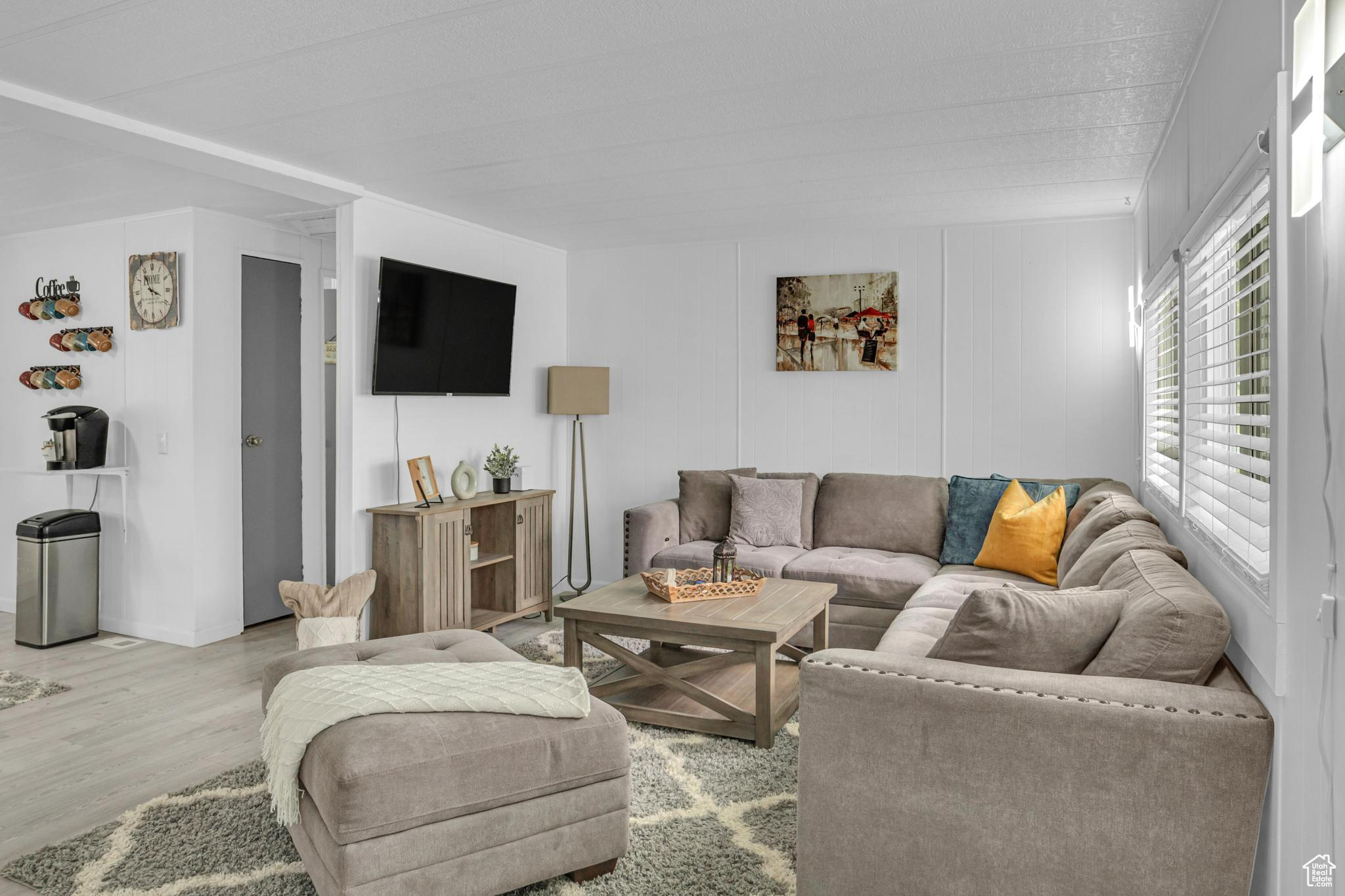 Living room featuring hardwood / wood-style floors