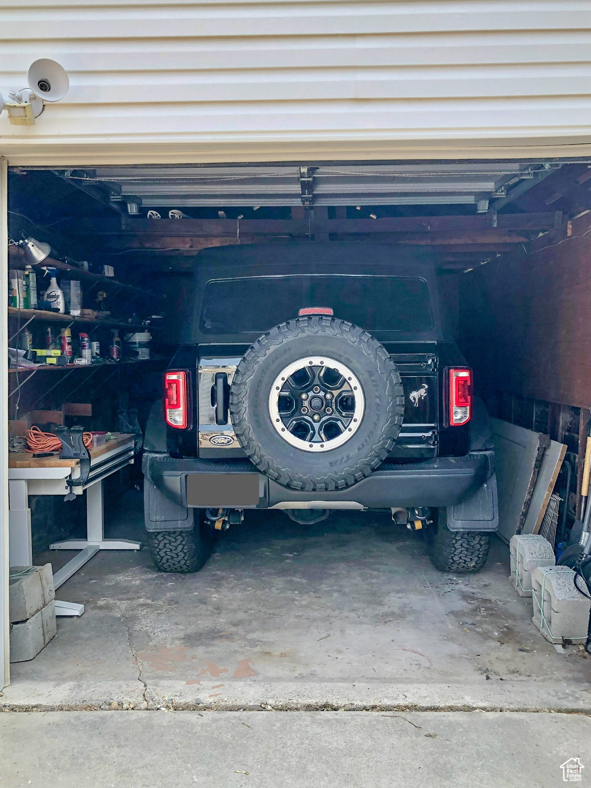 Garage can hold a mid sized SUV